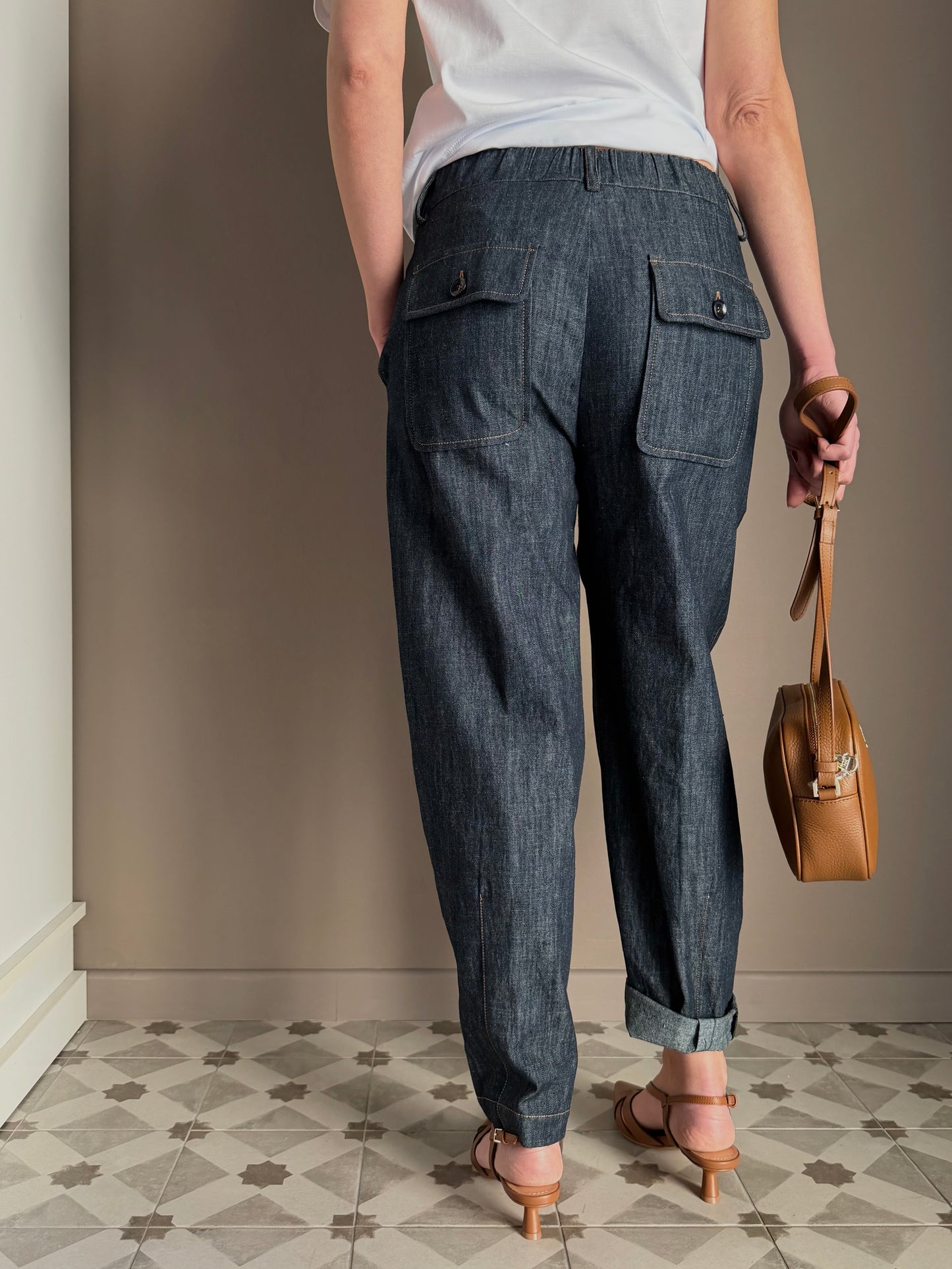 Pantalone modello Alessia In Chambray