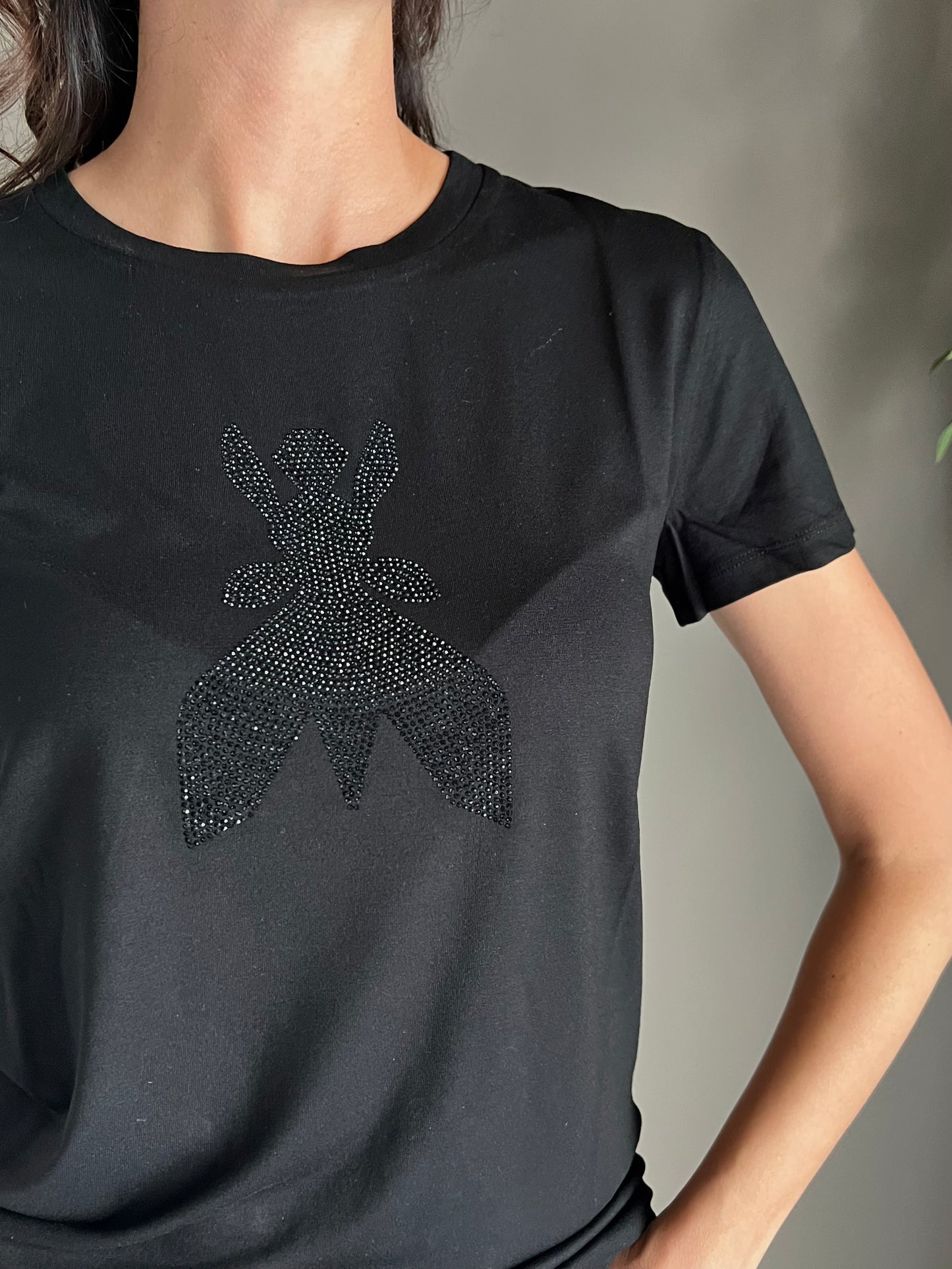 T-shirt in viscosa Patrizia Pepe nera