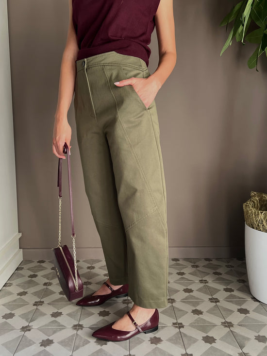 Pantalone jeans a baloon ivy green