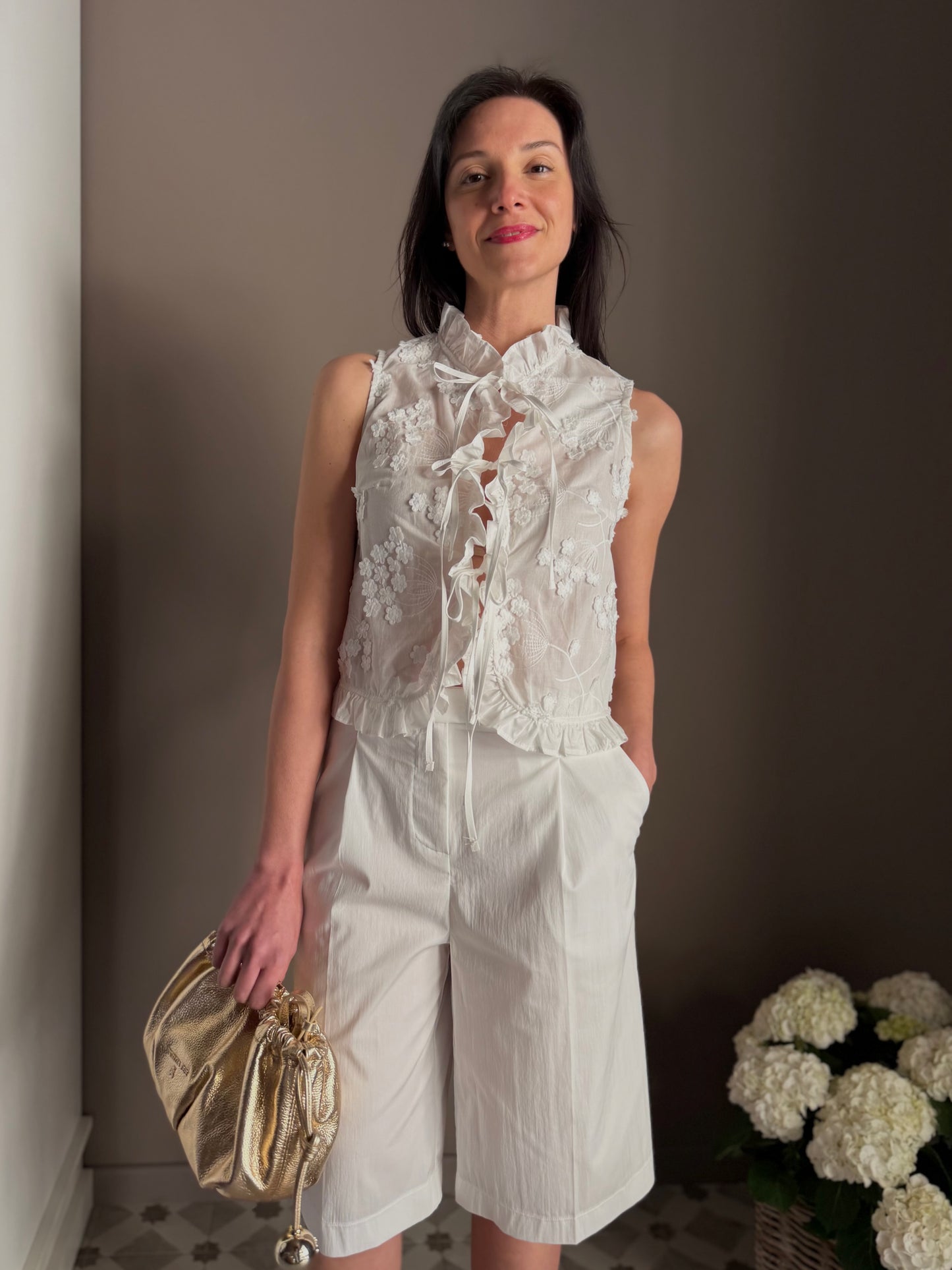 Camicia ricamata Rouches – bianca