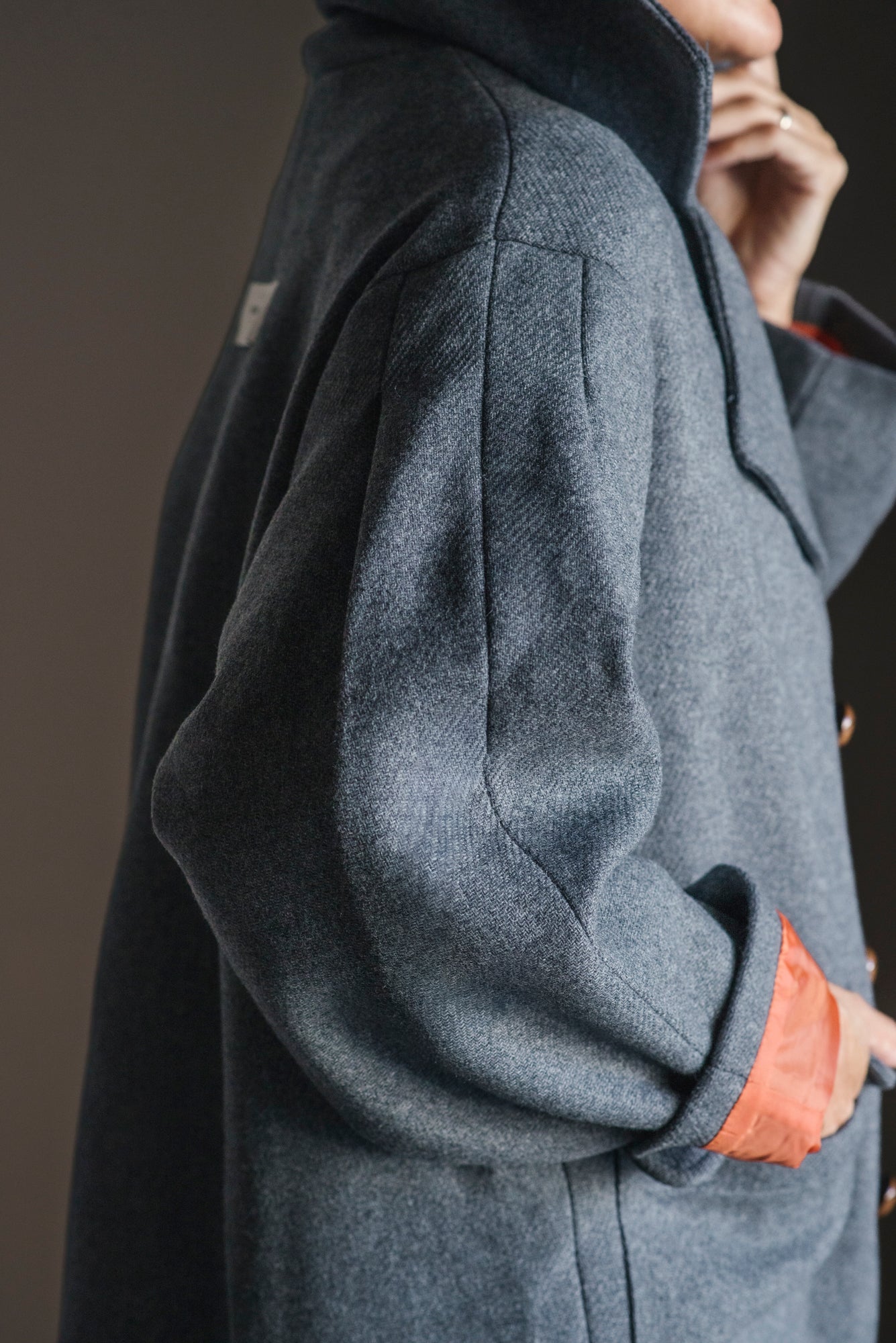 Caban oversize grigio