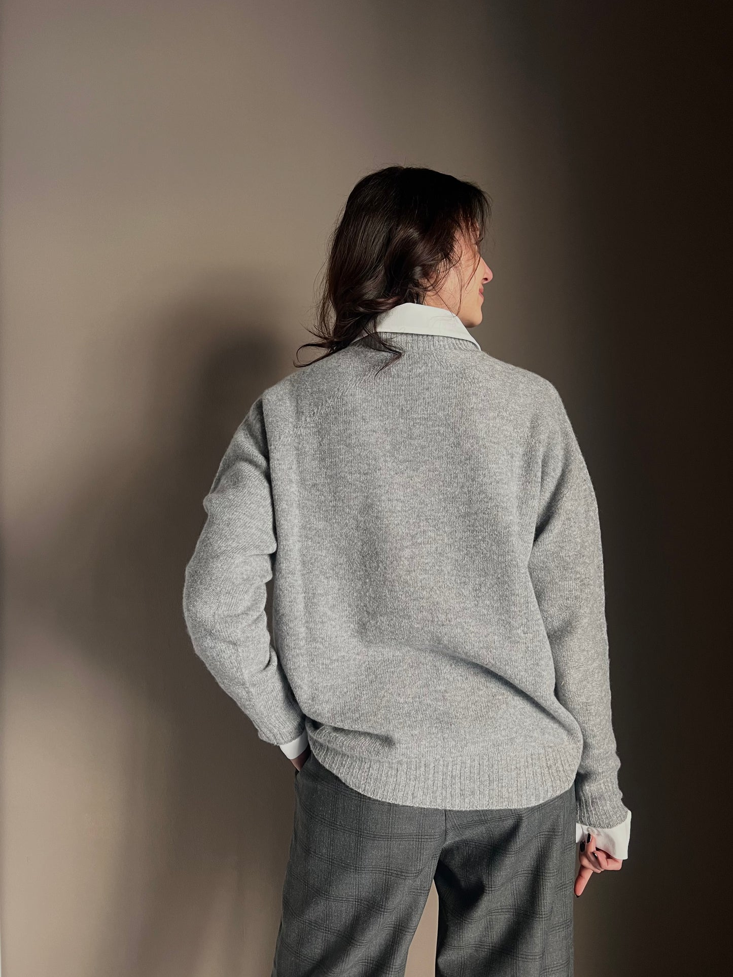 Maglioncino girocollo in misto cashmere Solo Tre