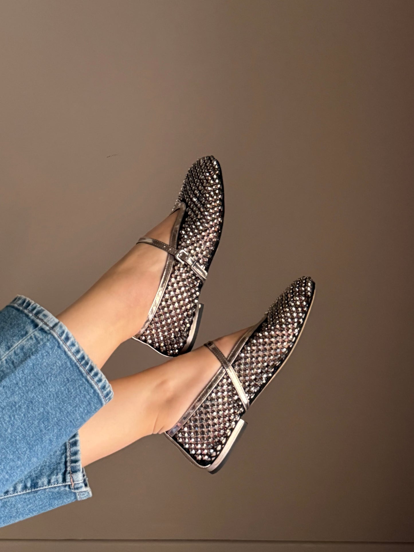 Ballerina gioiello in maglia di cristalli