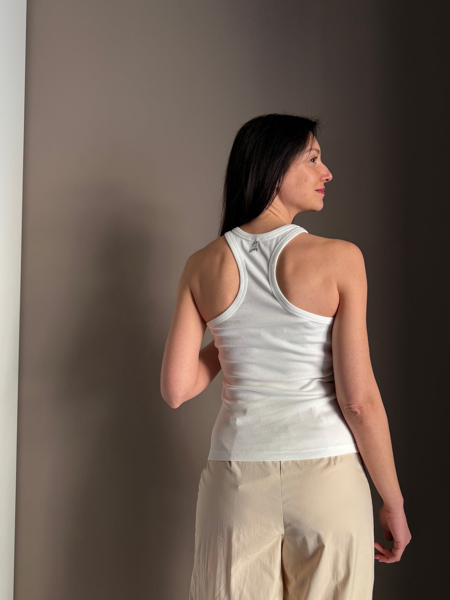 Canotta a Costine con Cascata di Strass – Patrizia Pepe