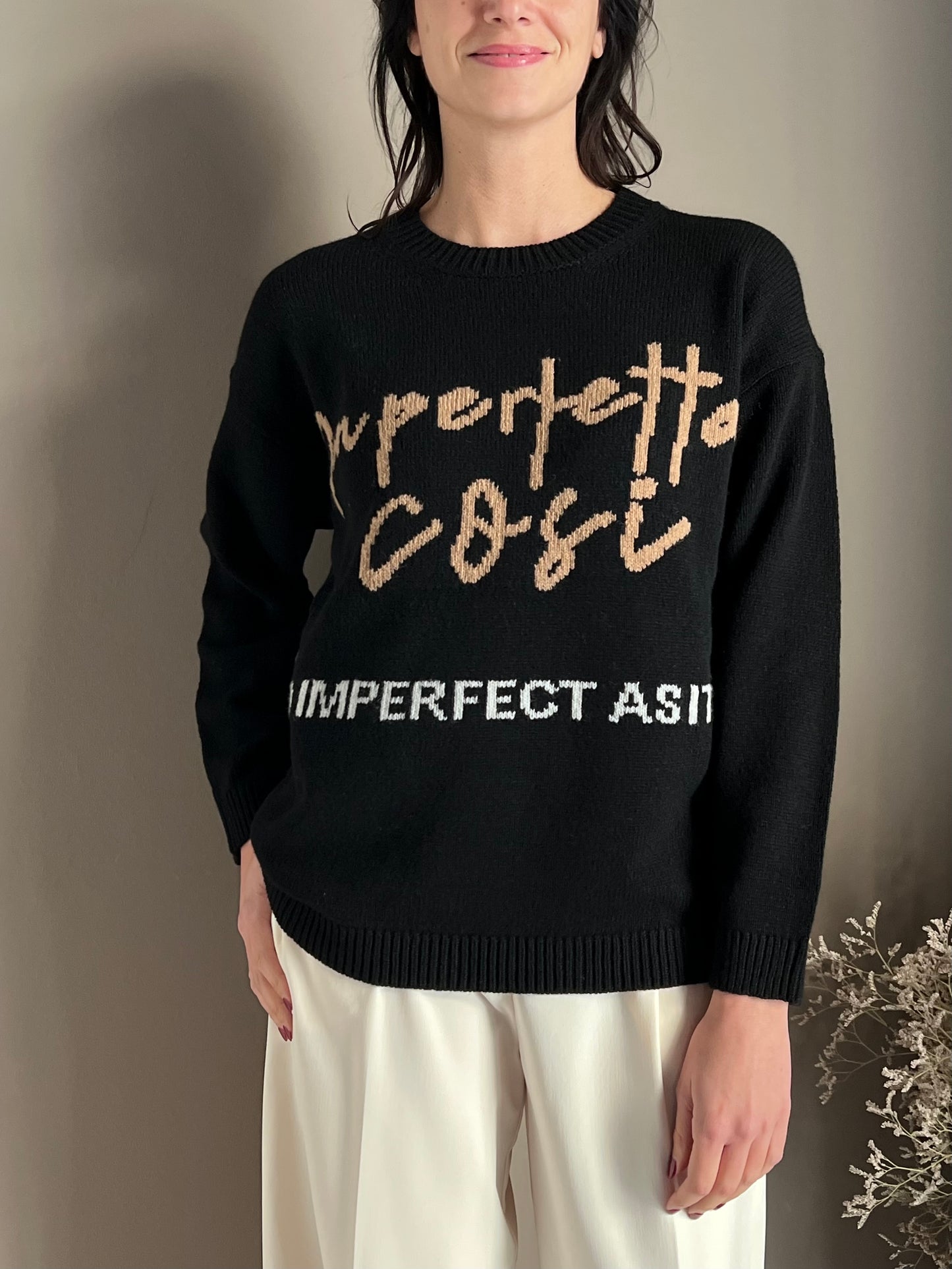 Maglia girocollo in lana Alessia Santi con scritta