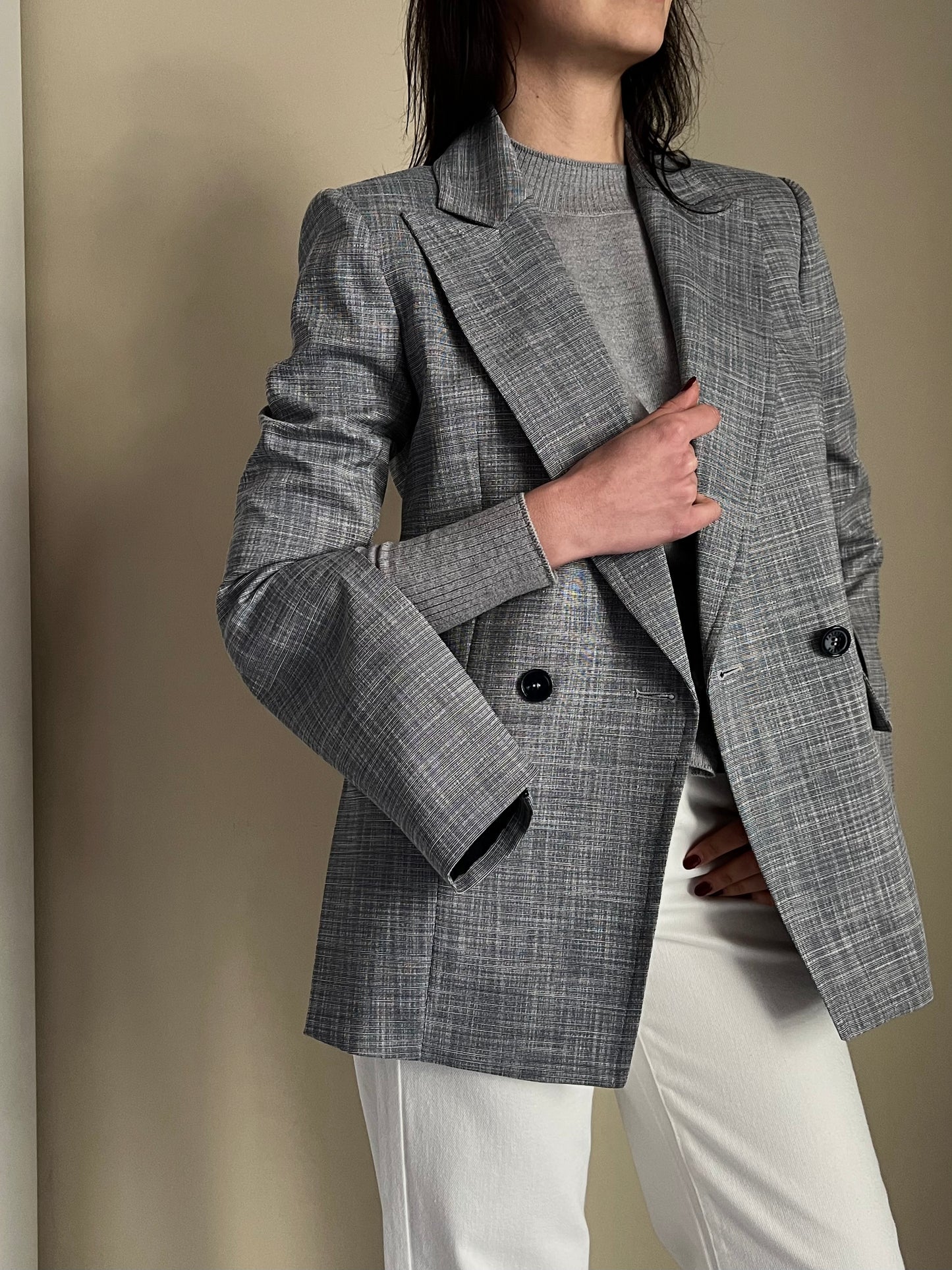 Giacca doppio petto con zip blue Fantasy