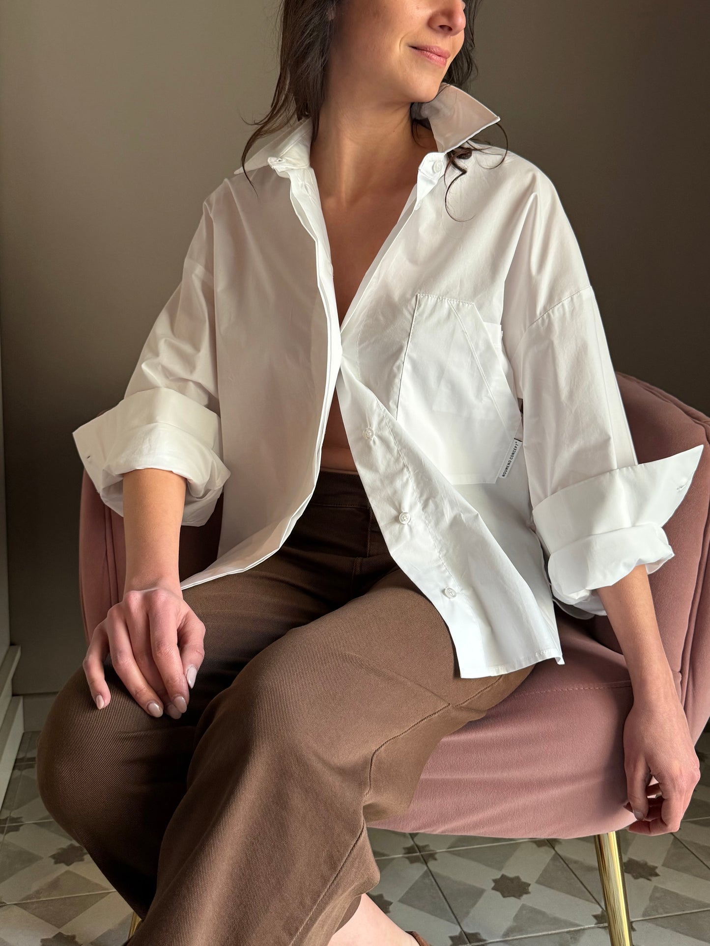 Camicia over con scritta