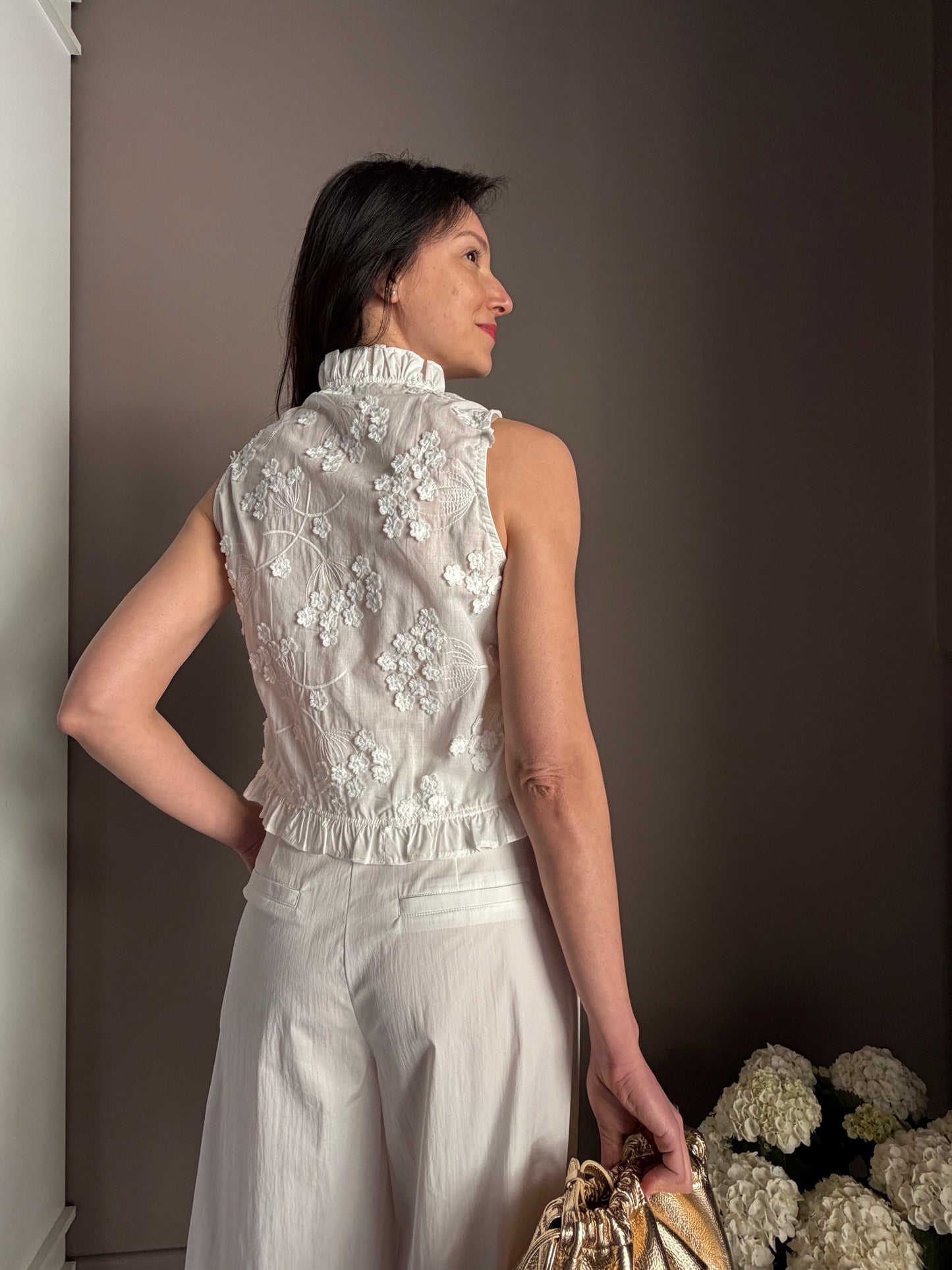 Camicia ricamata Rouches – bianca