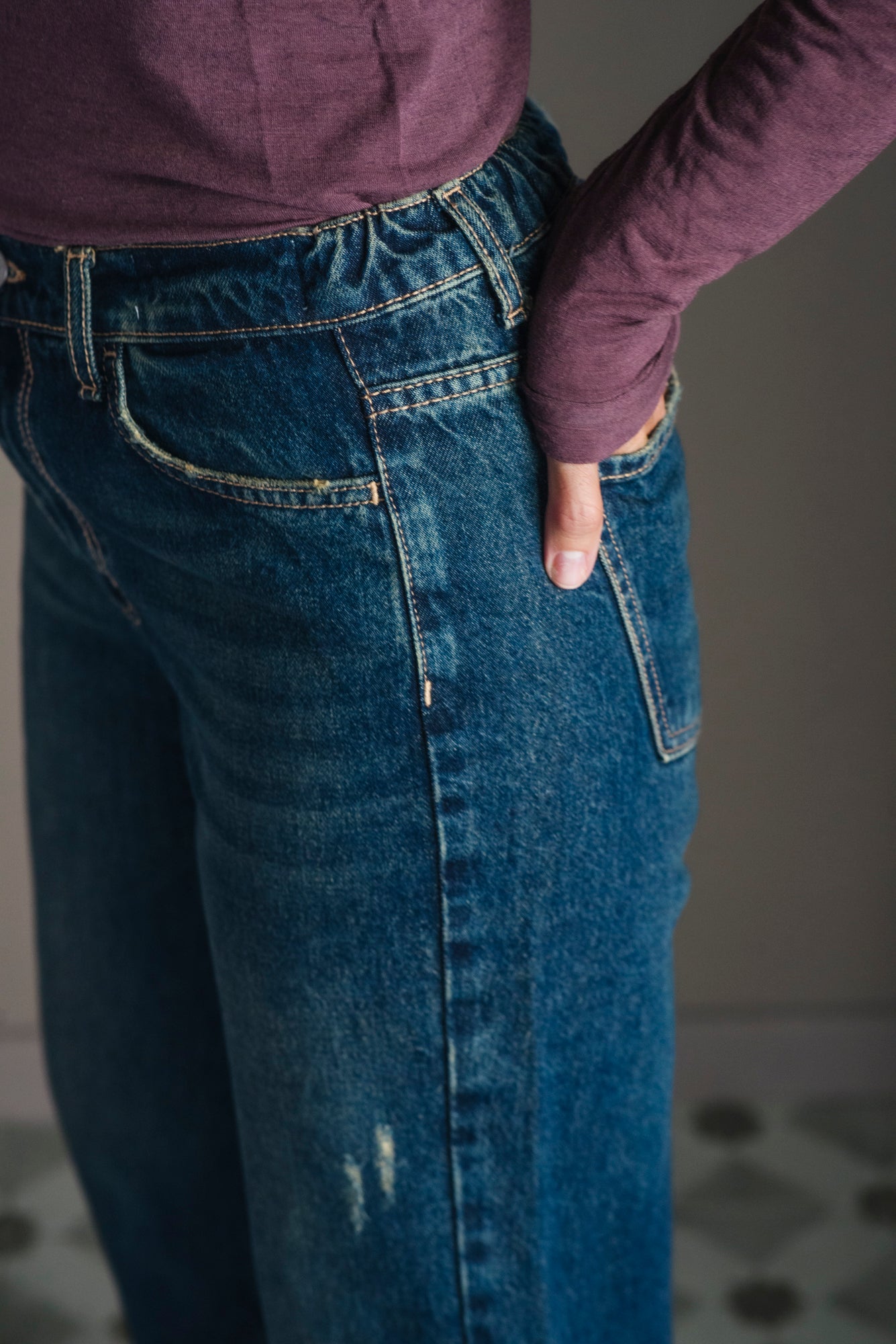 Pantalone denim Wide Leg -Noumeno Concept