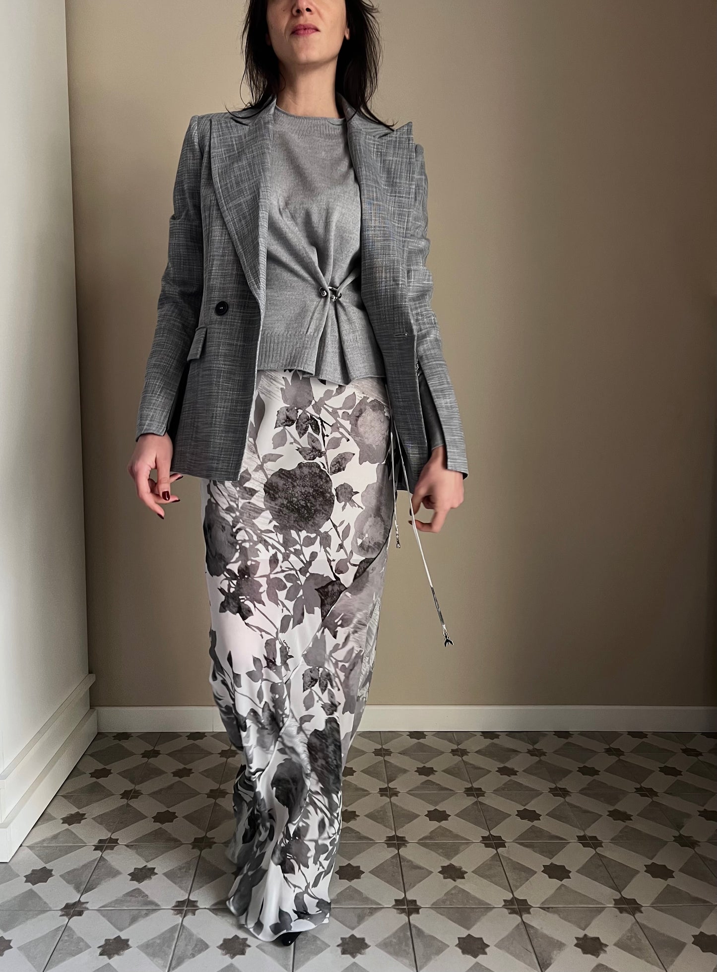 Giacca doppio petto con zip blue Fantasy