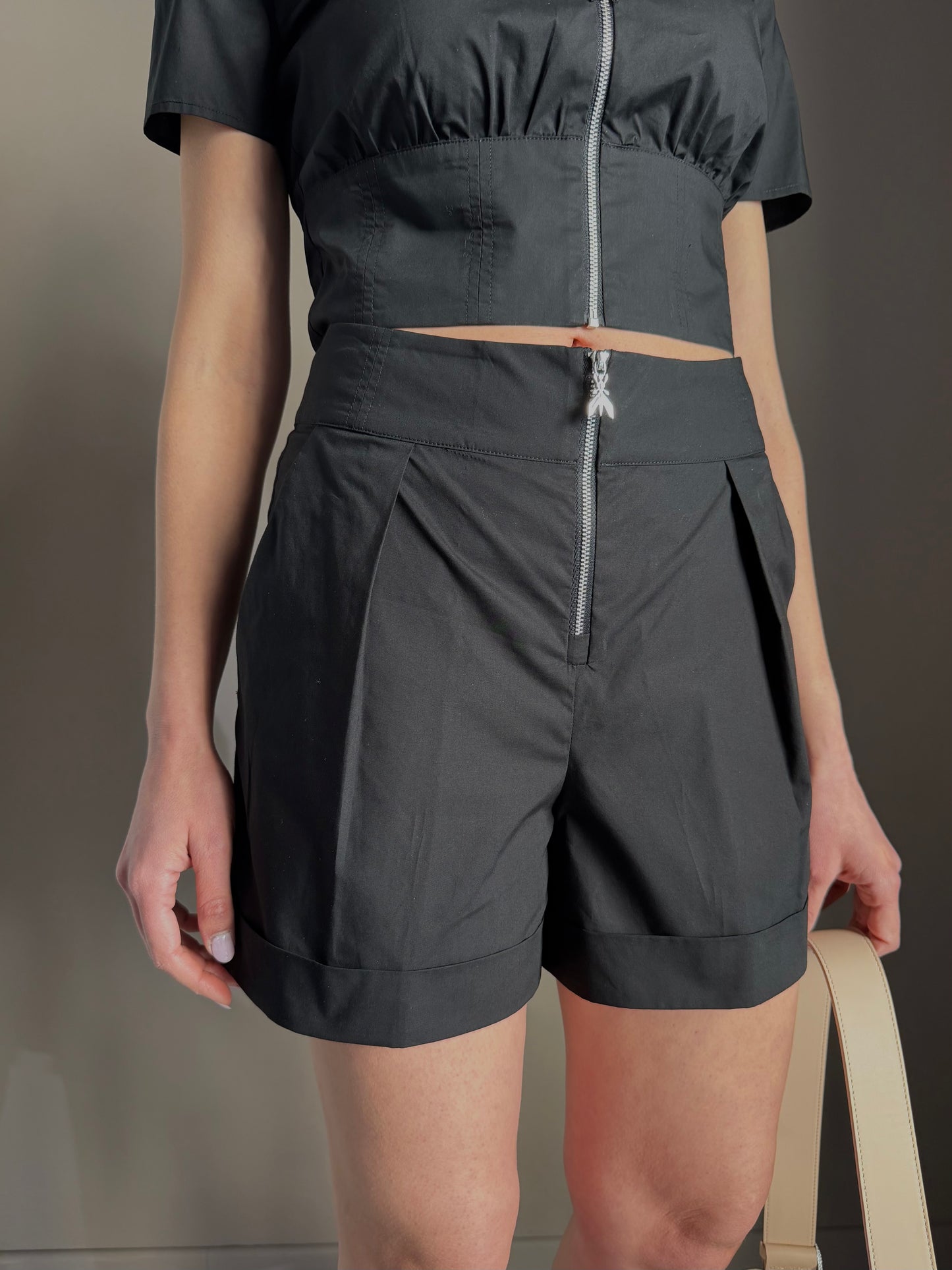 Shorts Patrizia Pepe in Popeline di Cotone