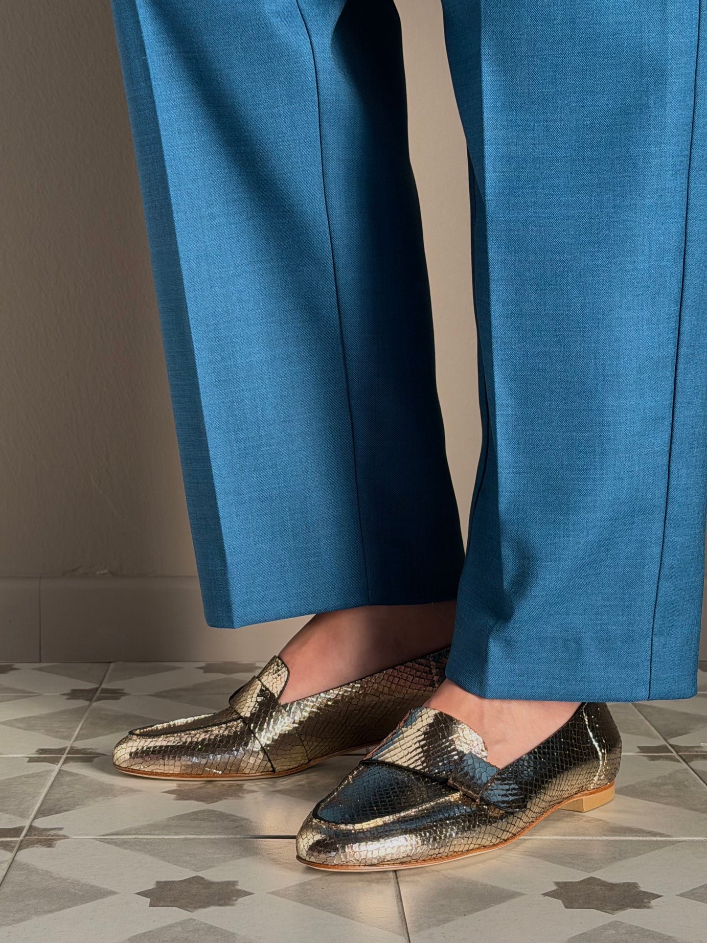 Mocassino whips platino