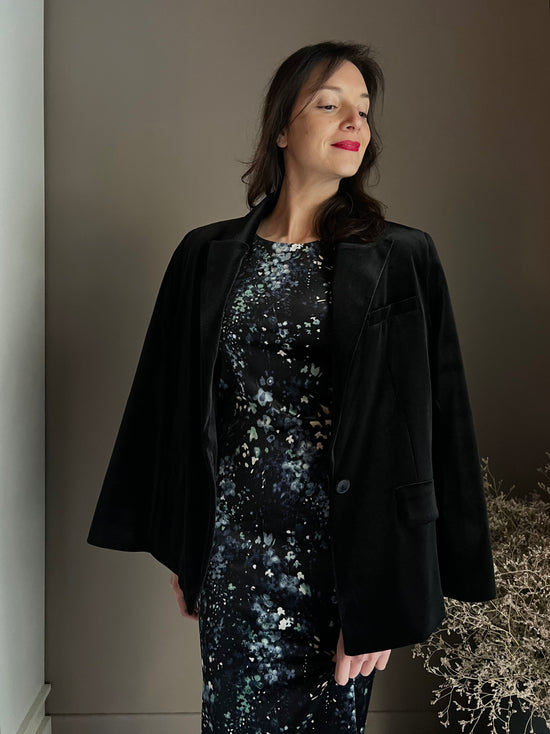 Giacca oversize in velluto nero So Allure