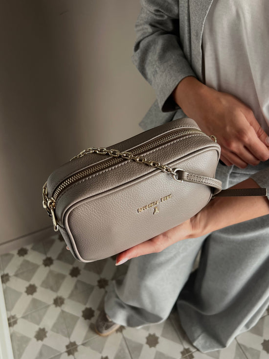 Tracolla piccola camera case taupe
