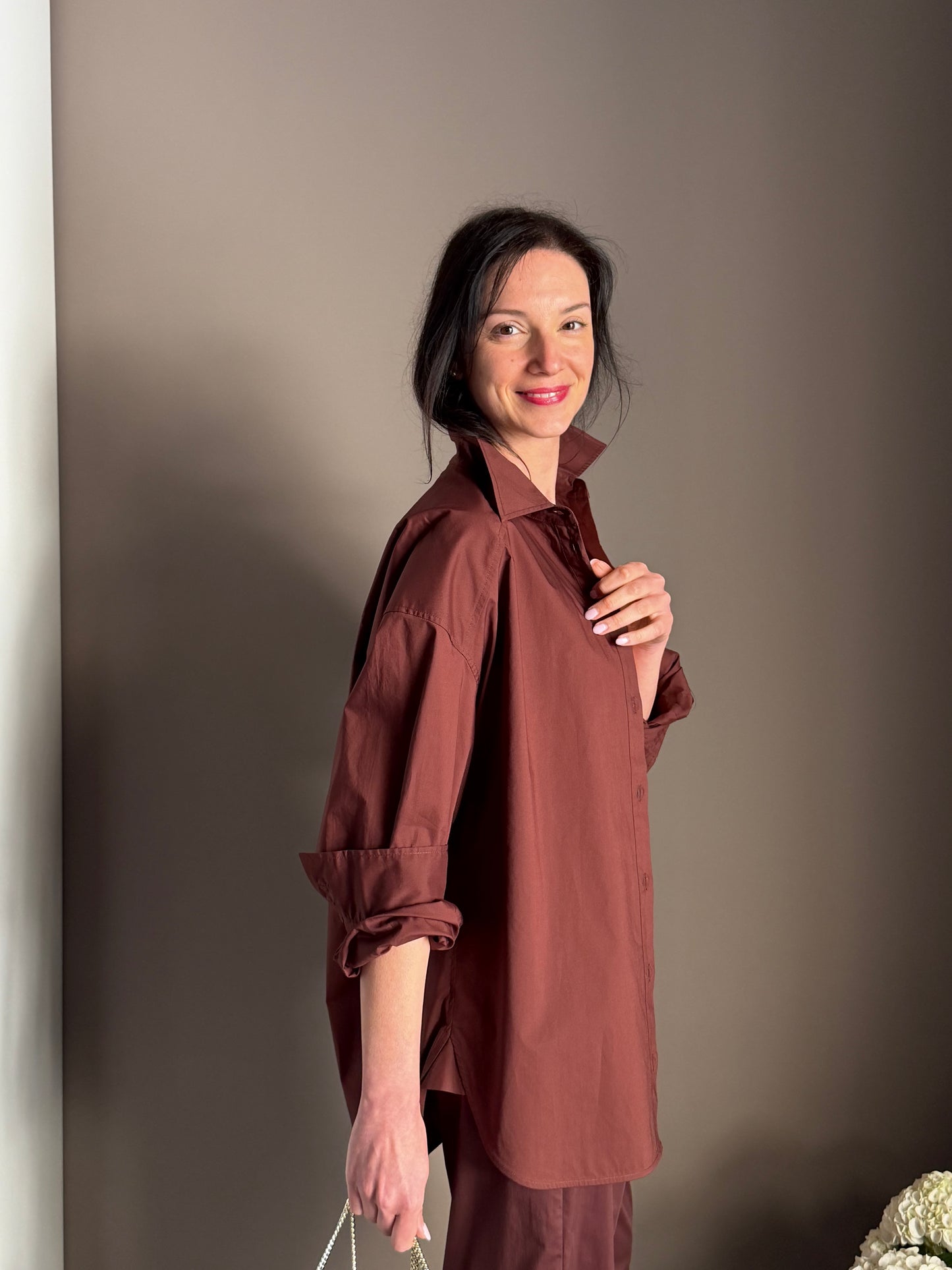 Camicia Oversize Patrizia Pepe – Marrone