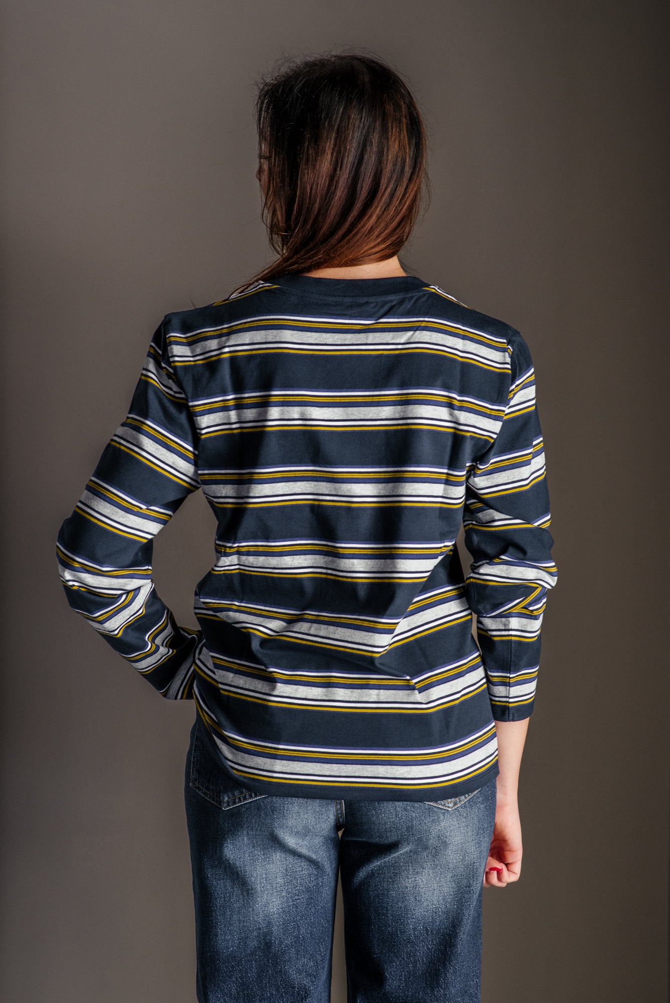 T-shirt Maniche Lunghe a Righe – Patrizia Pepe
