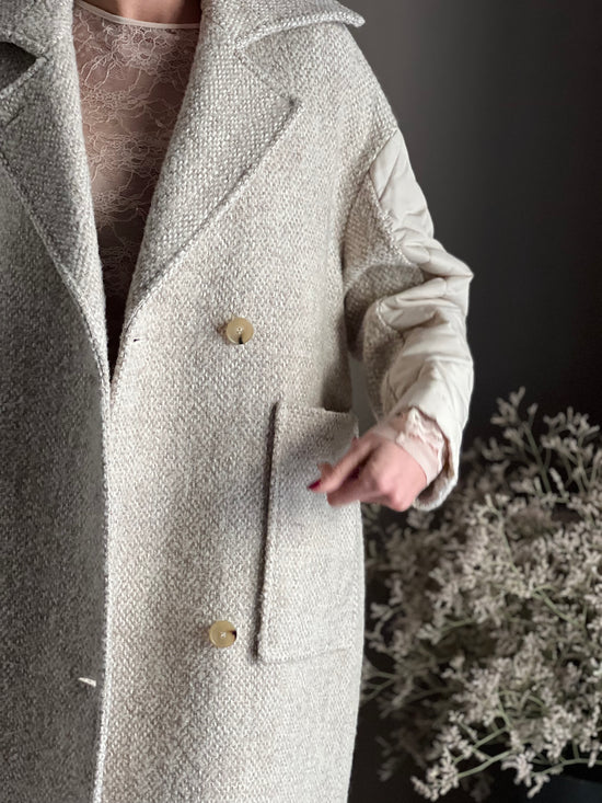 Cappotto midi in misto lana