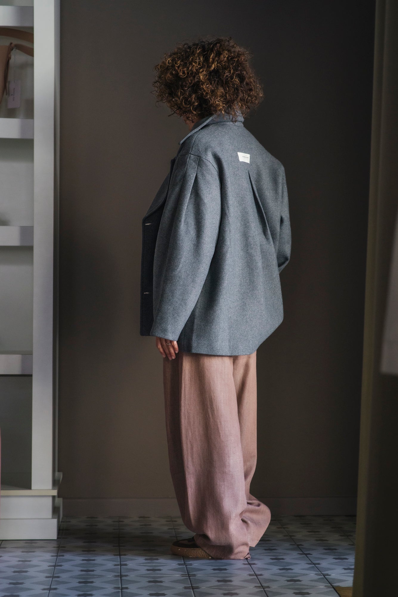 Caban oversize grigio