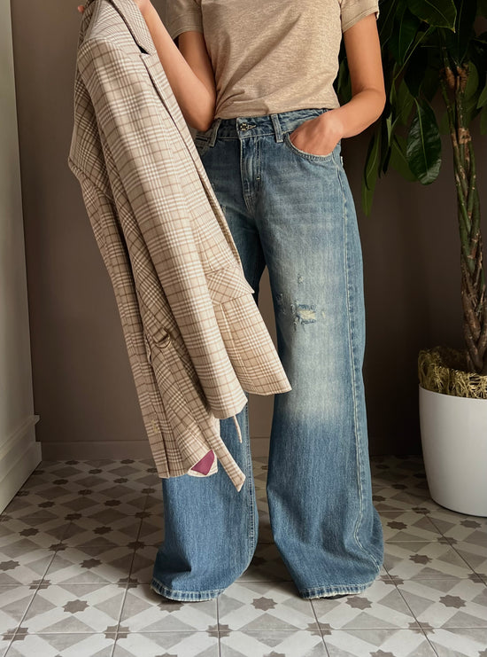 Pantalone in denim So Allure con elastico