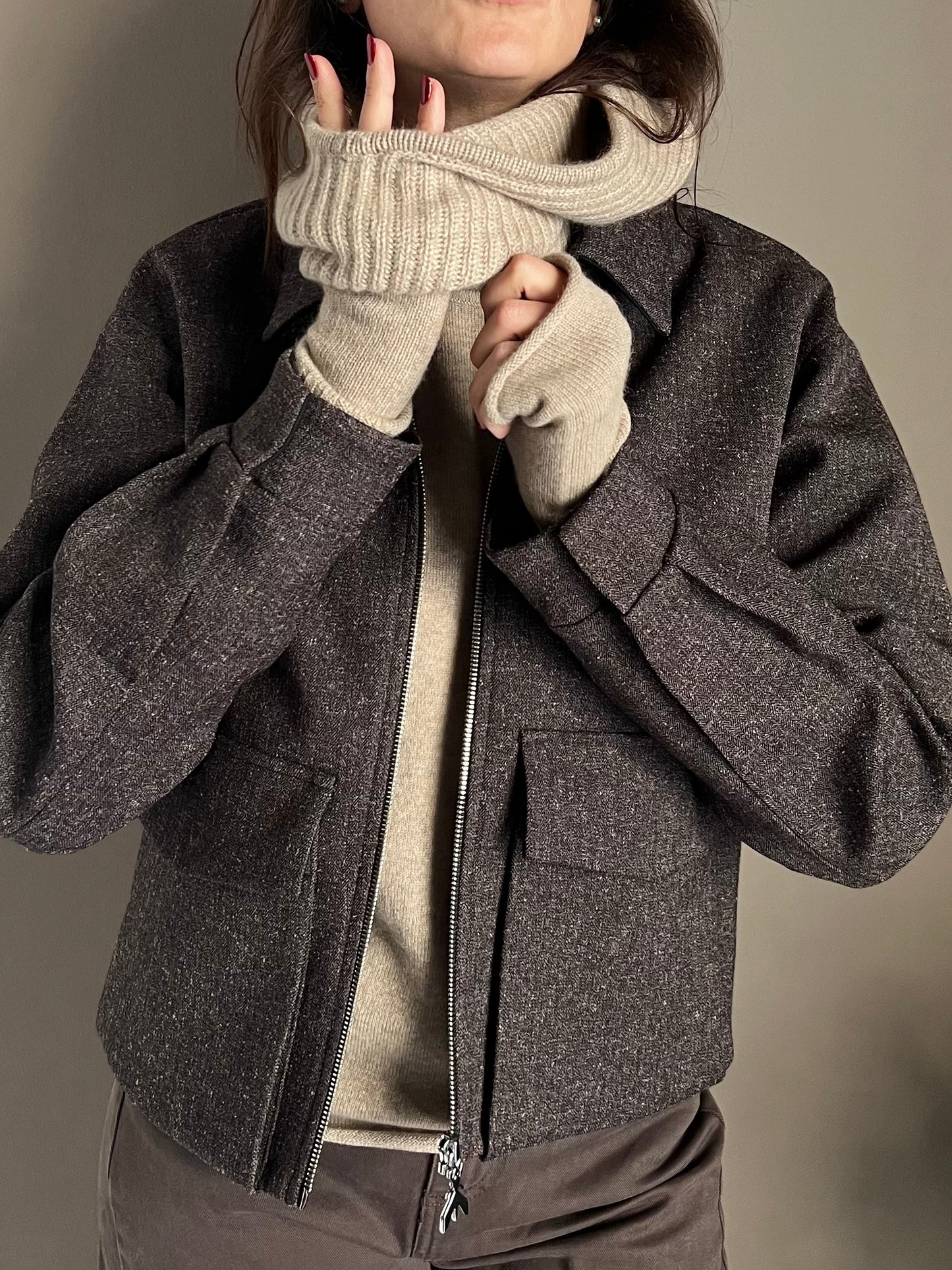 Giubbotto Patrizia Pepe in tessuto misto mélange