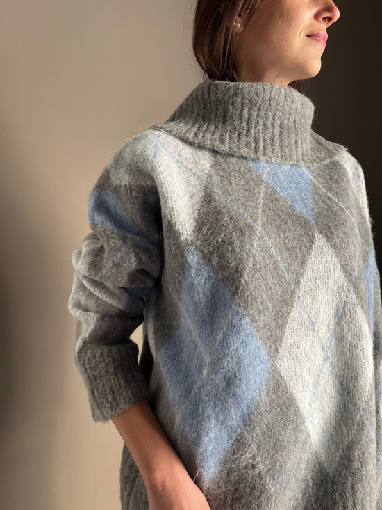 Maglia oversize losanghe Solo Tre