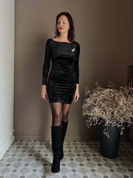 Mini abito in velluto