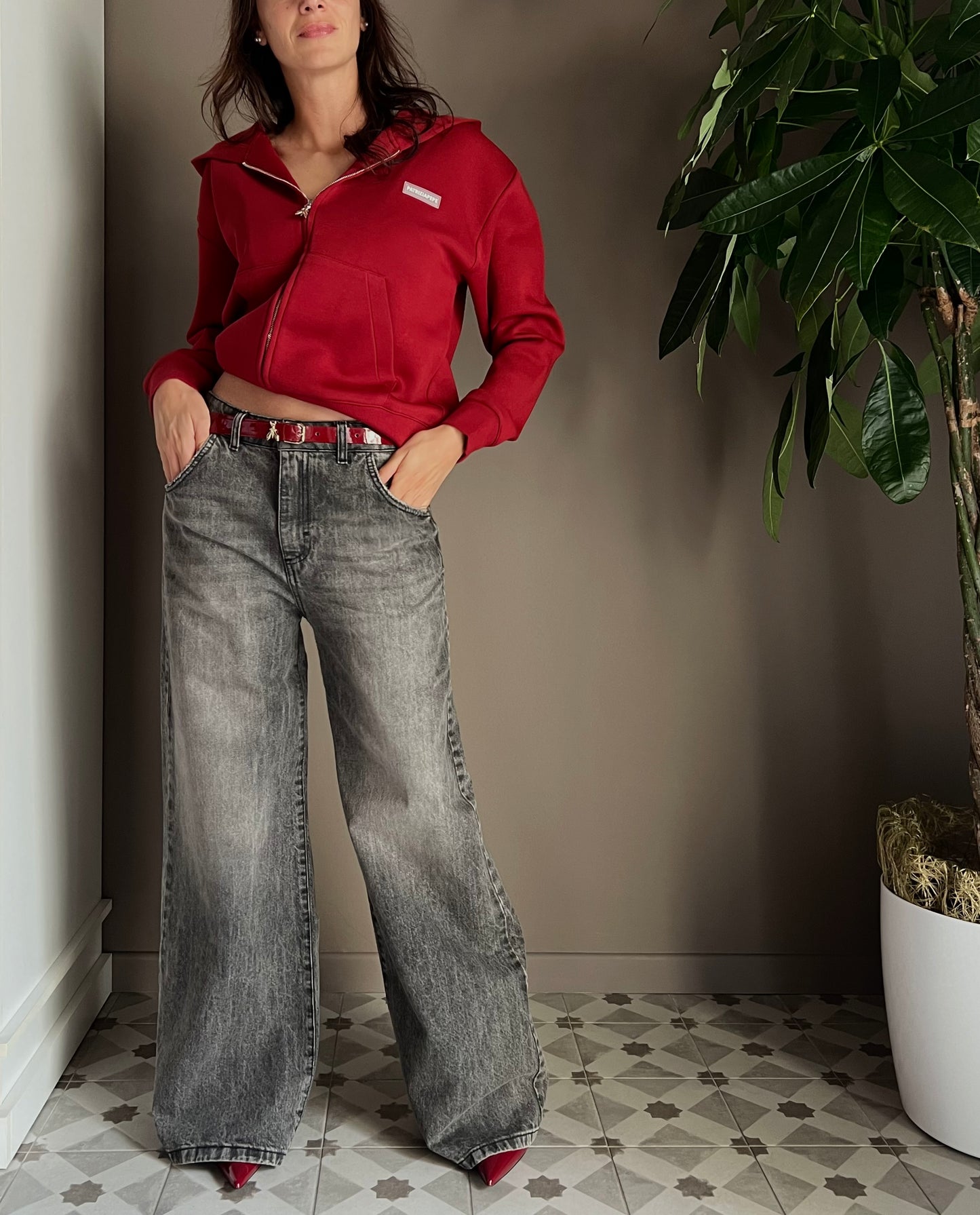 Pantalone Denim grigio sfumato