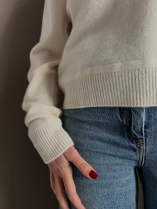 Maglia scollo a V in 100% cashemire milk