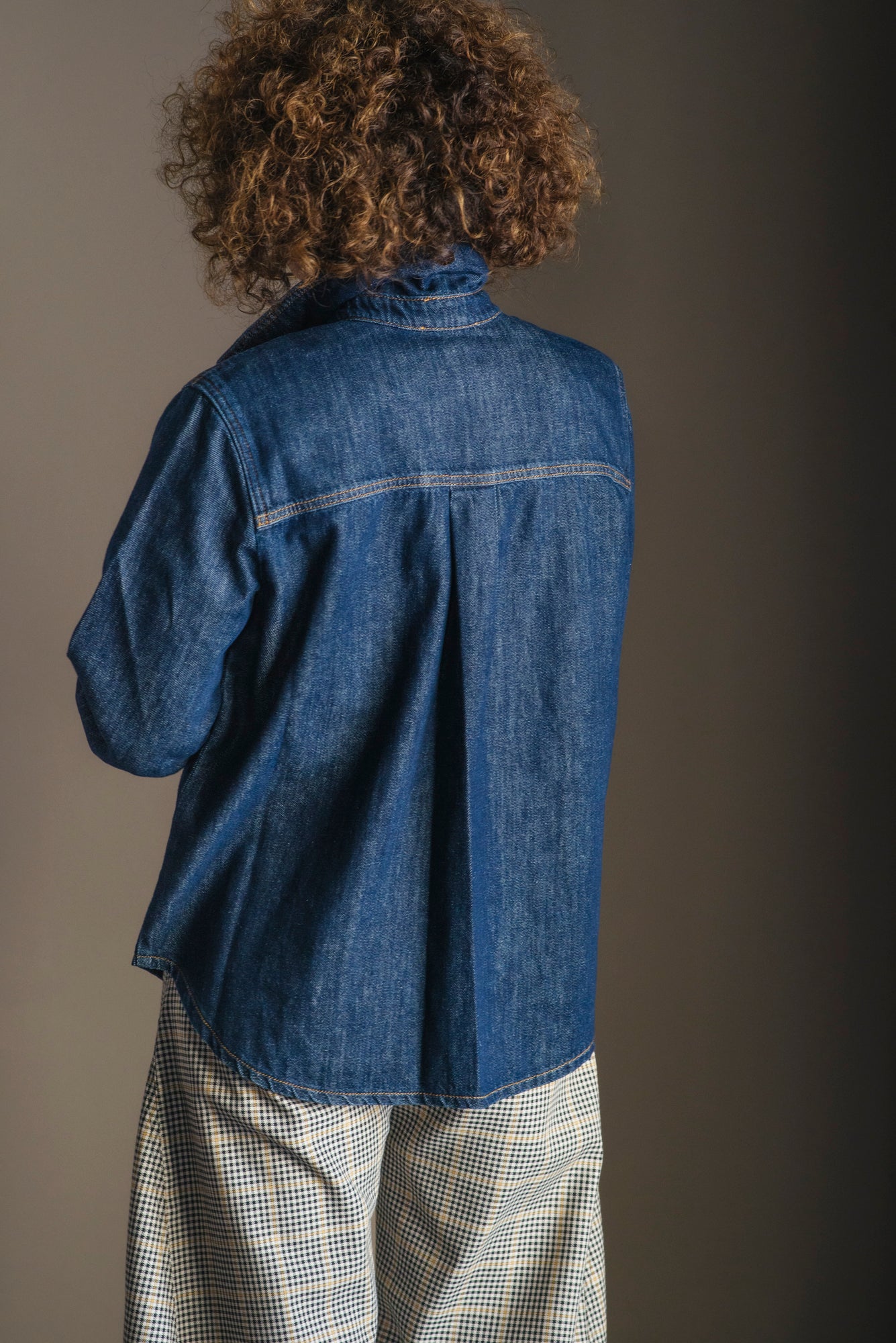 Camicia in denim soft touch