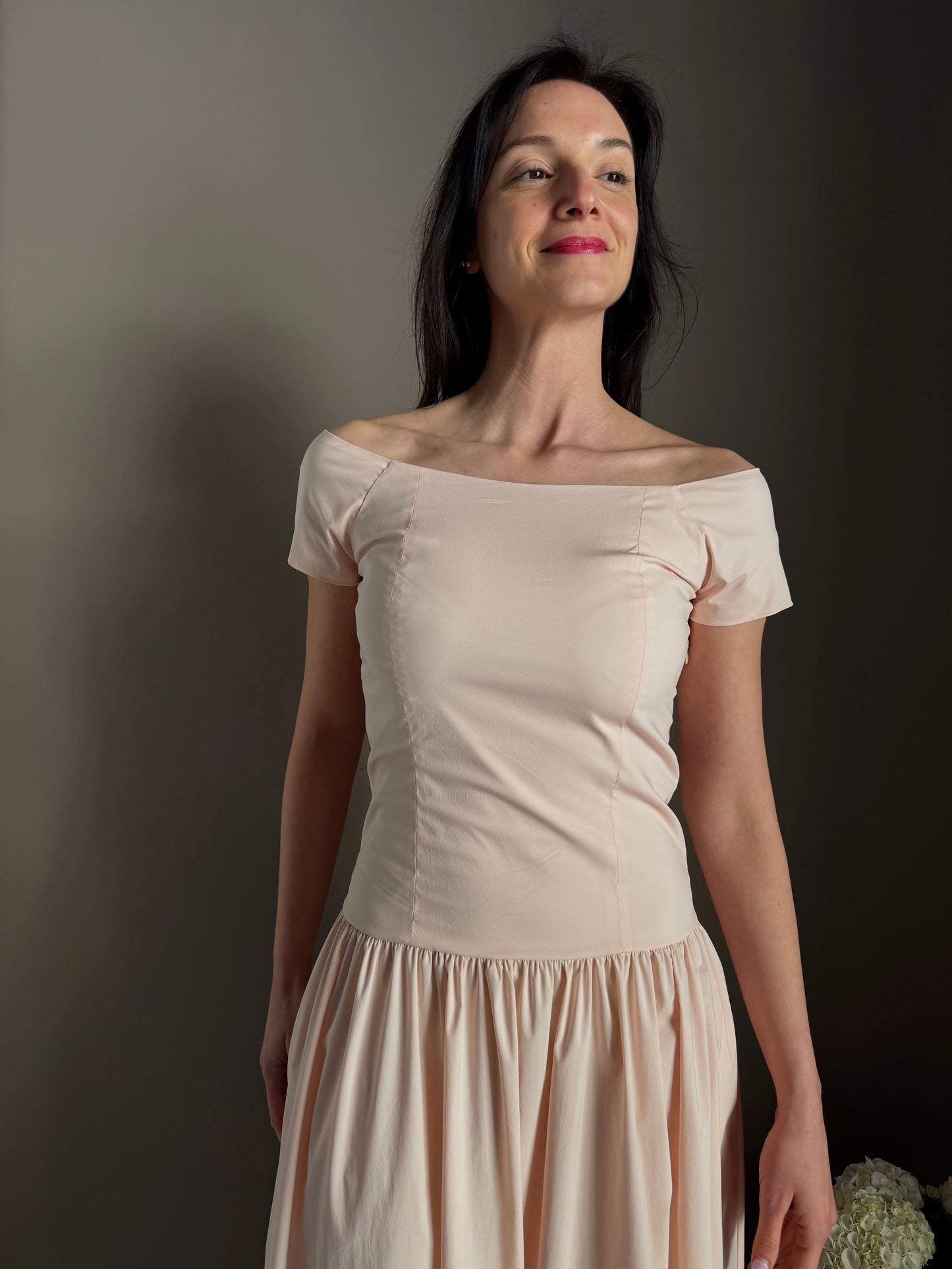 Abito in cotone lungo Petal