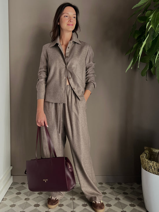 Pantalone in flanella jogger