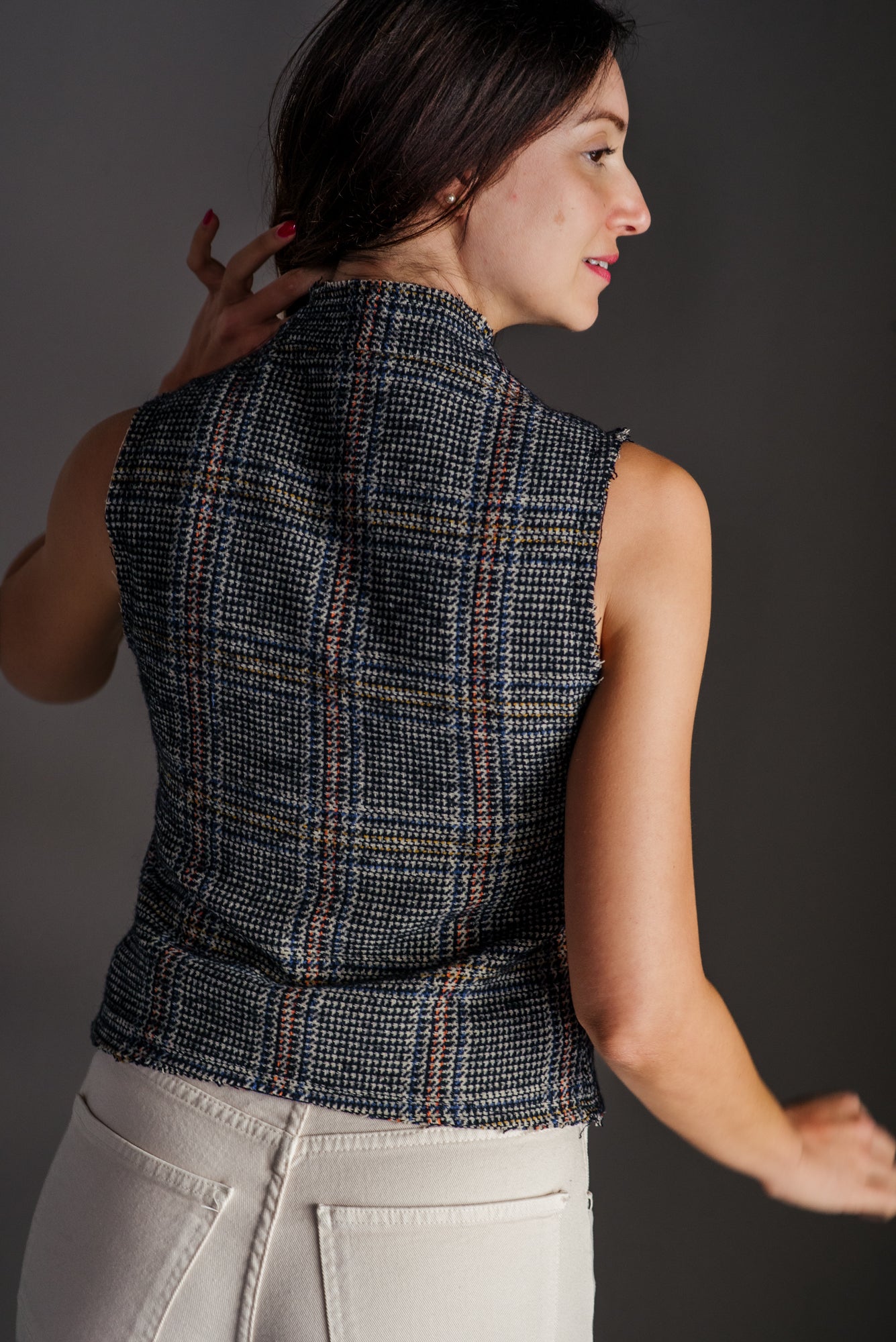 Gilet sagomato in misto lana A. Santi