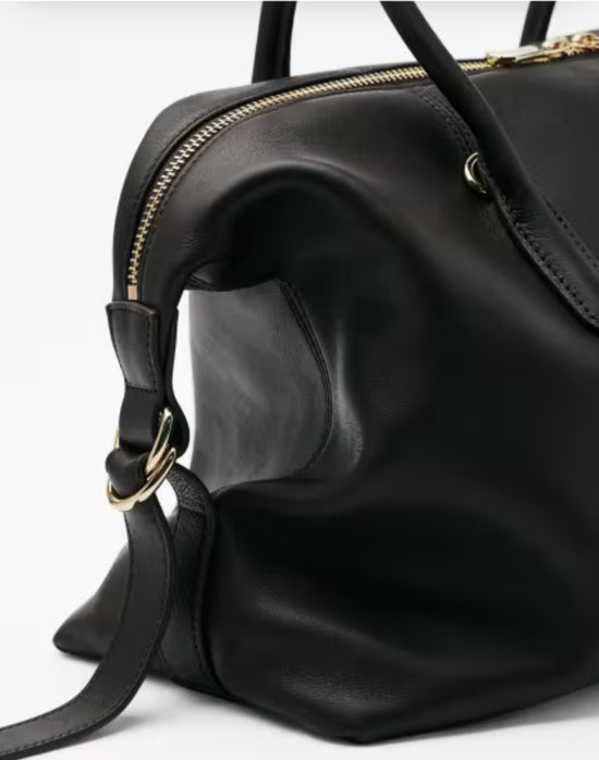 Borsa Bauletto  letto in pelle marrone