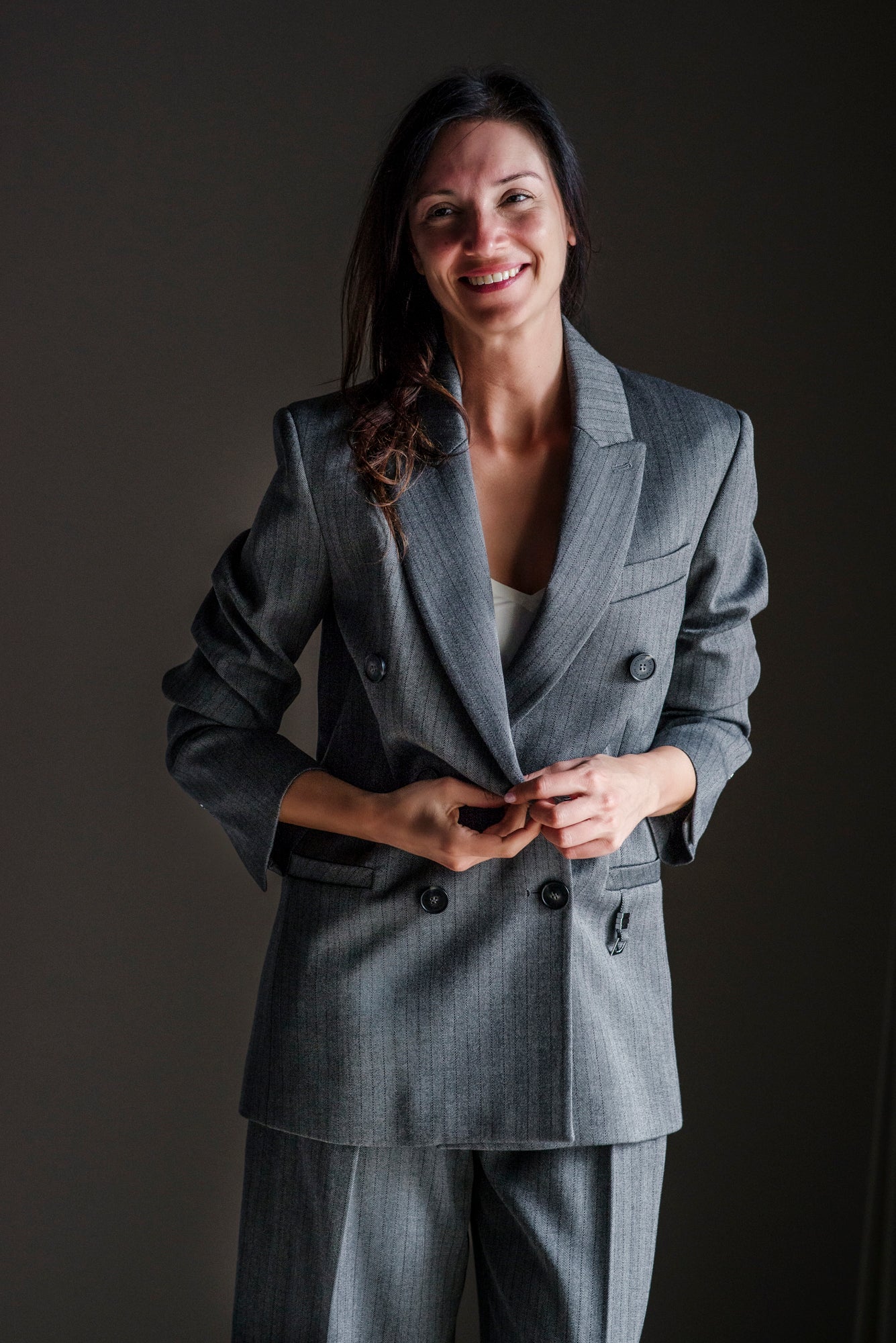Blazer doppiopetto gessato Patrizia Pepe