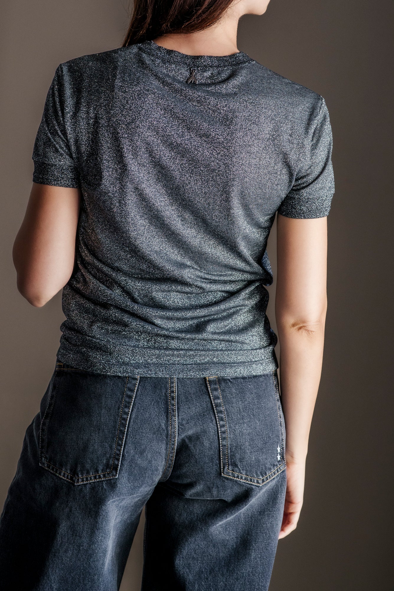 T-shirt Patrizia Pepe Lurex Gray