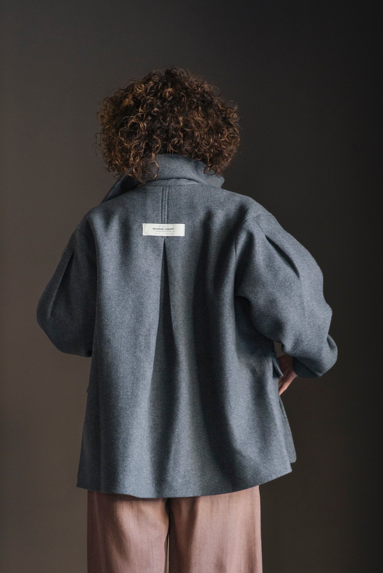 Caban oversize grigio