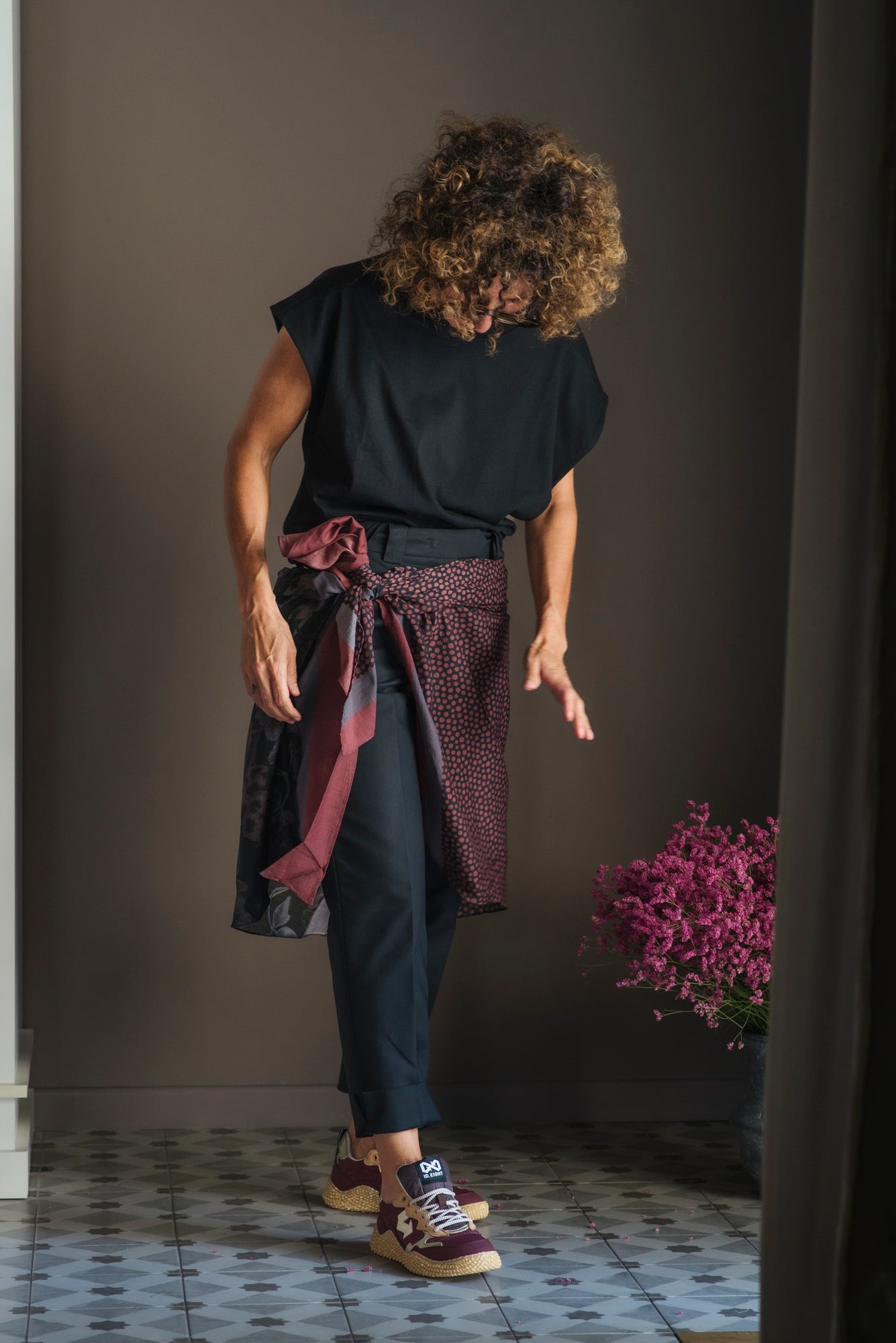 T-shirt in cotone oversize nera