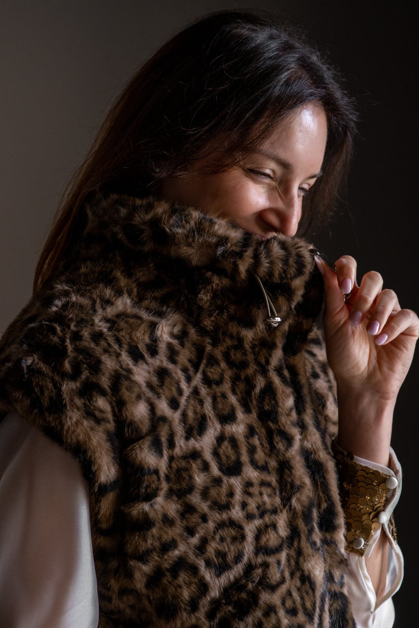 Gilet ecofur reversibile