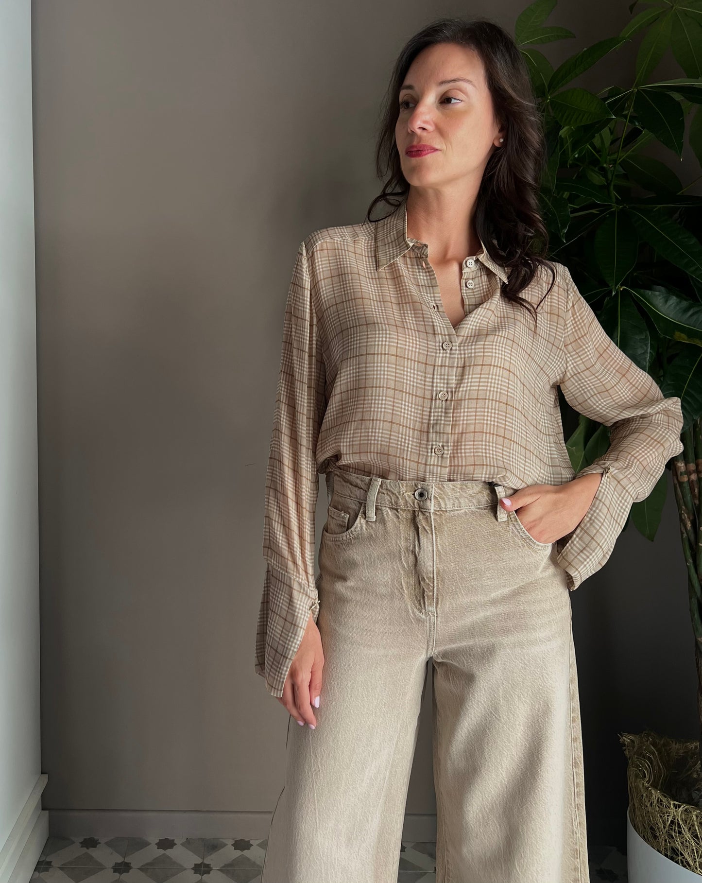 Camicia Ceck in viscosa