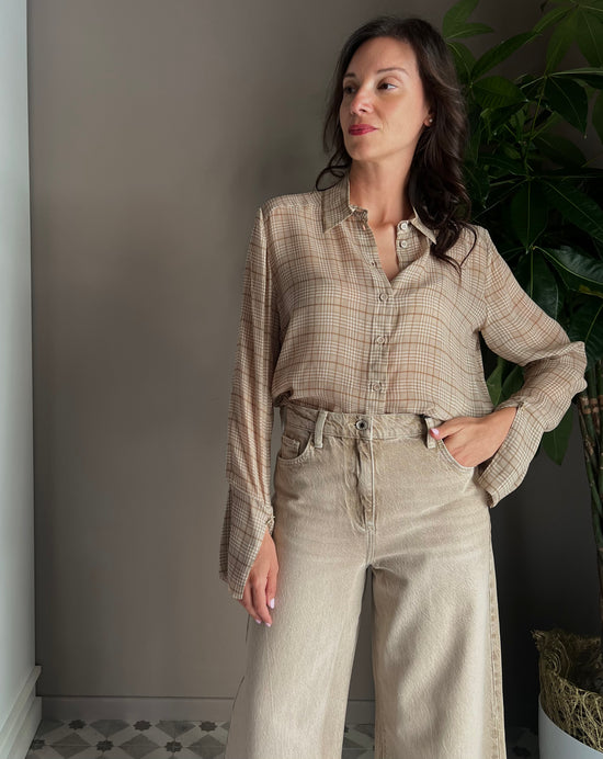 Camicia Ceck in viscosa