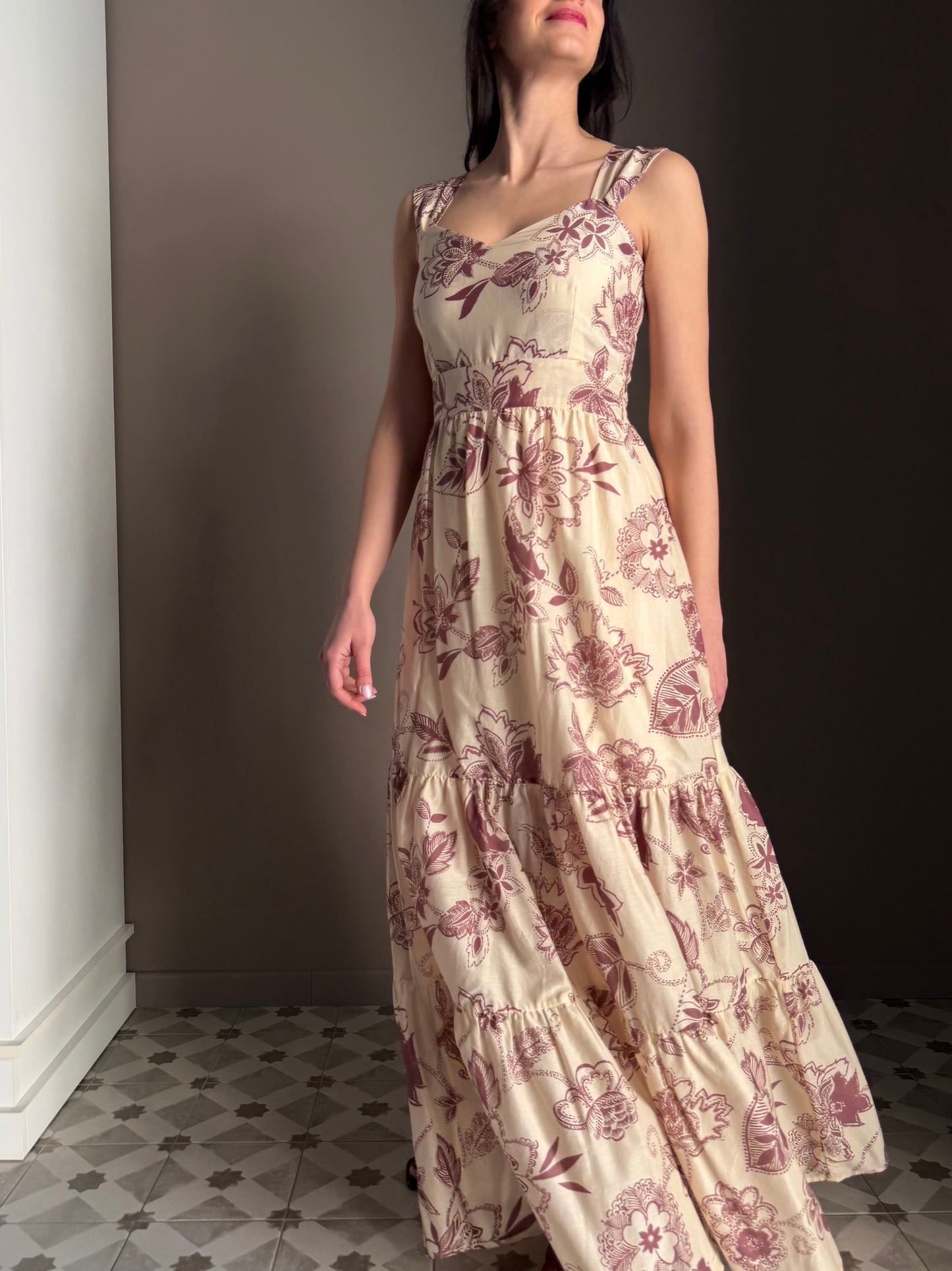 Maxi Dress Alessia Santi in Cotone e Seta