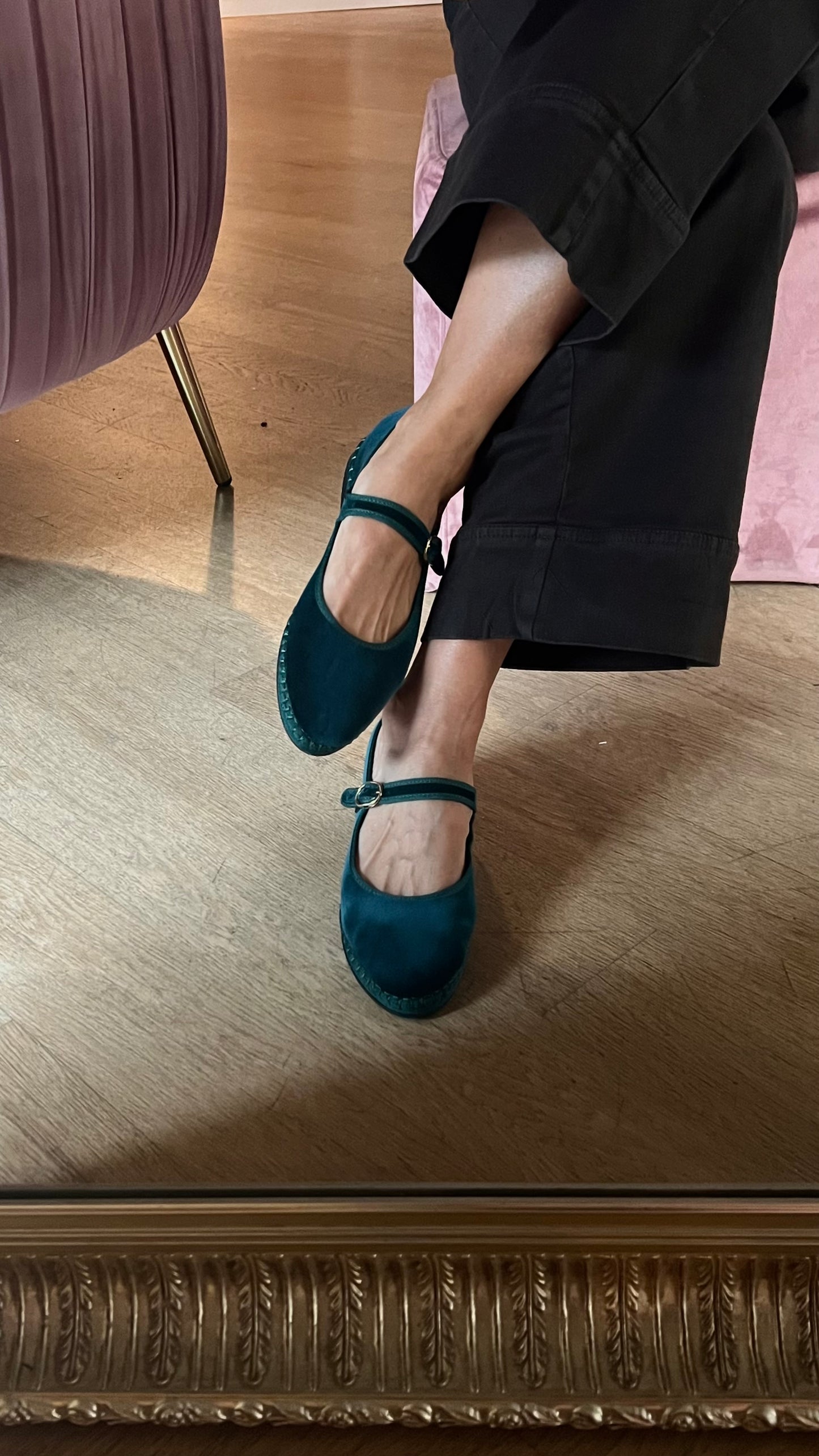 Mary Jane in velluto Verde