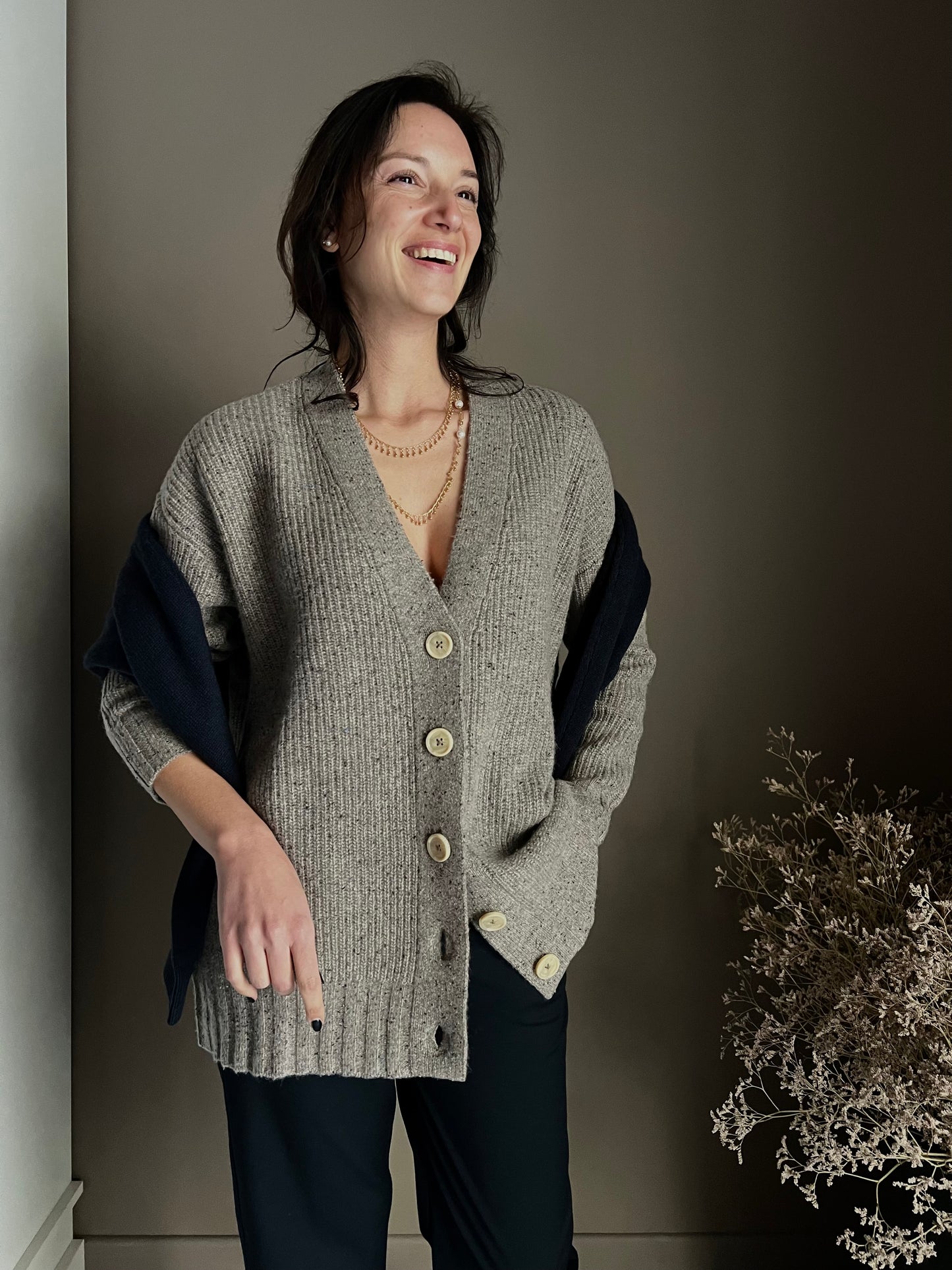 Cardigan oversize mélange Alessia Santi