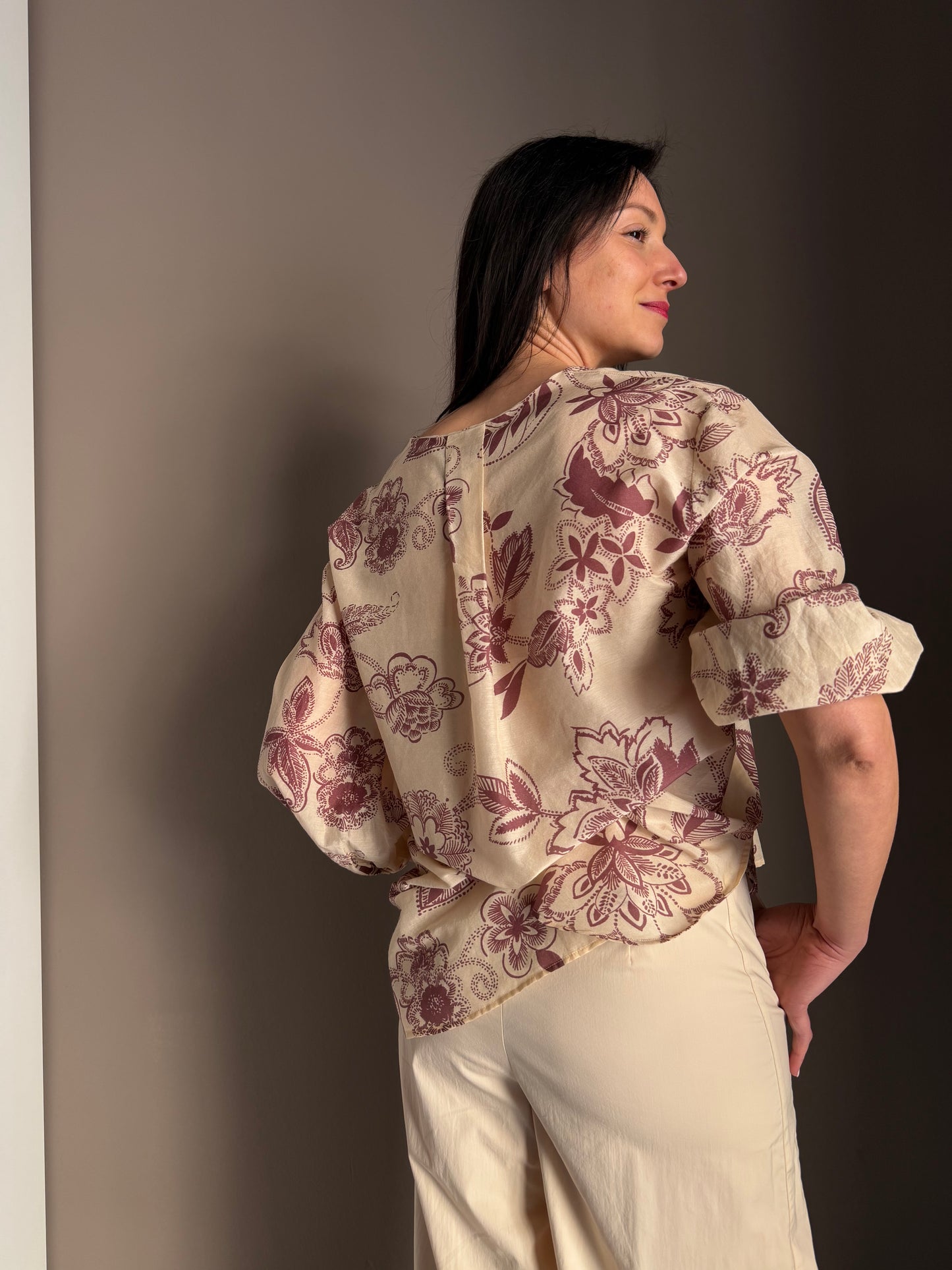 Camicia Manica a tre quanti in Fantasia