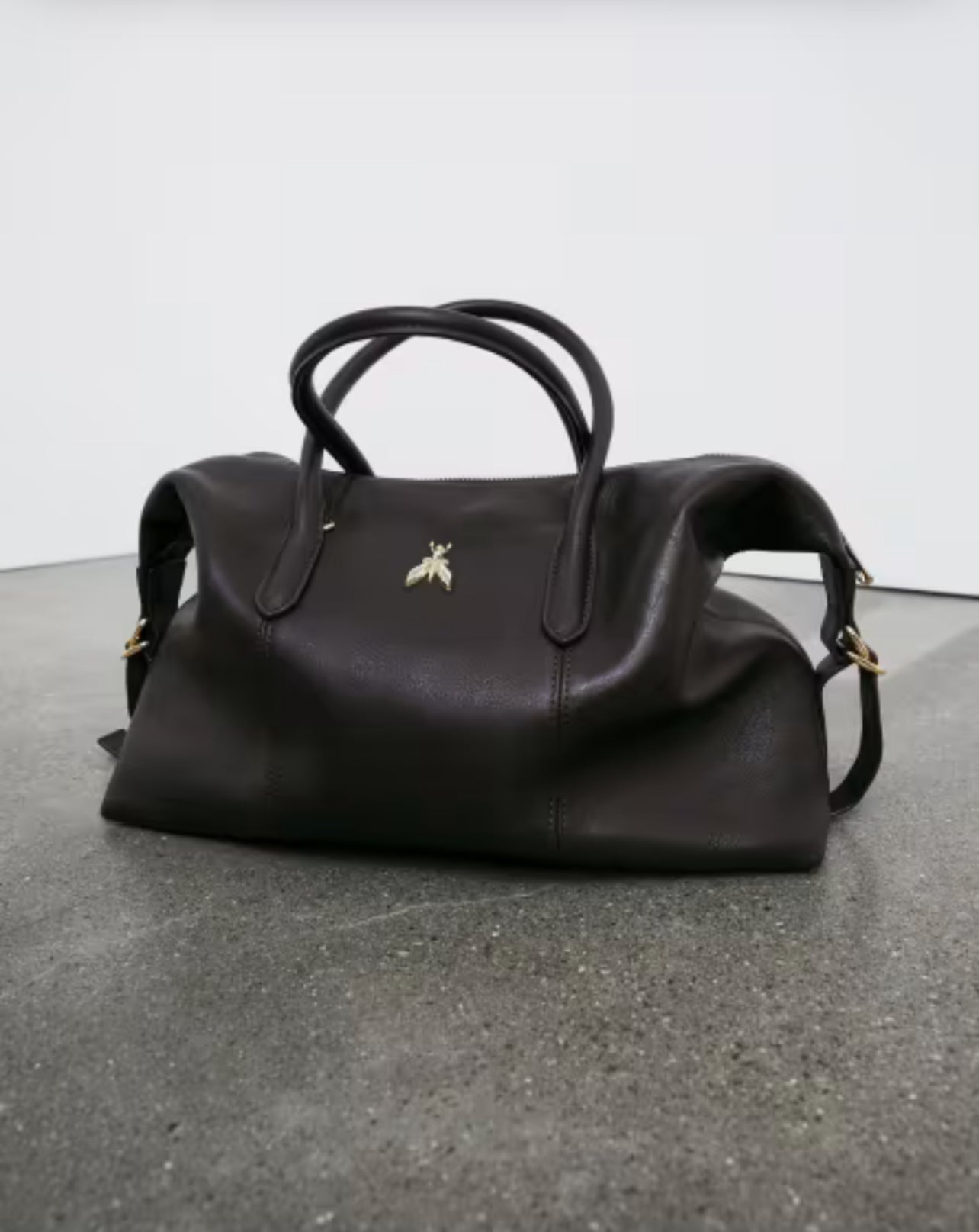 Borsa Bauletto  letto in pelle marrone