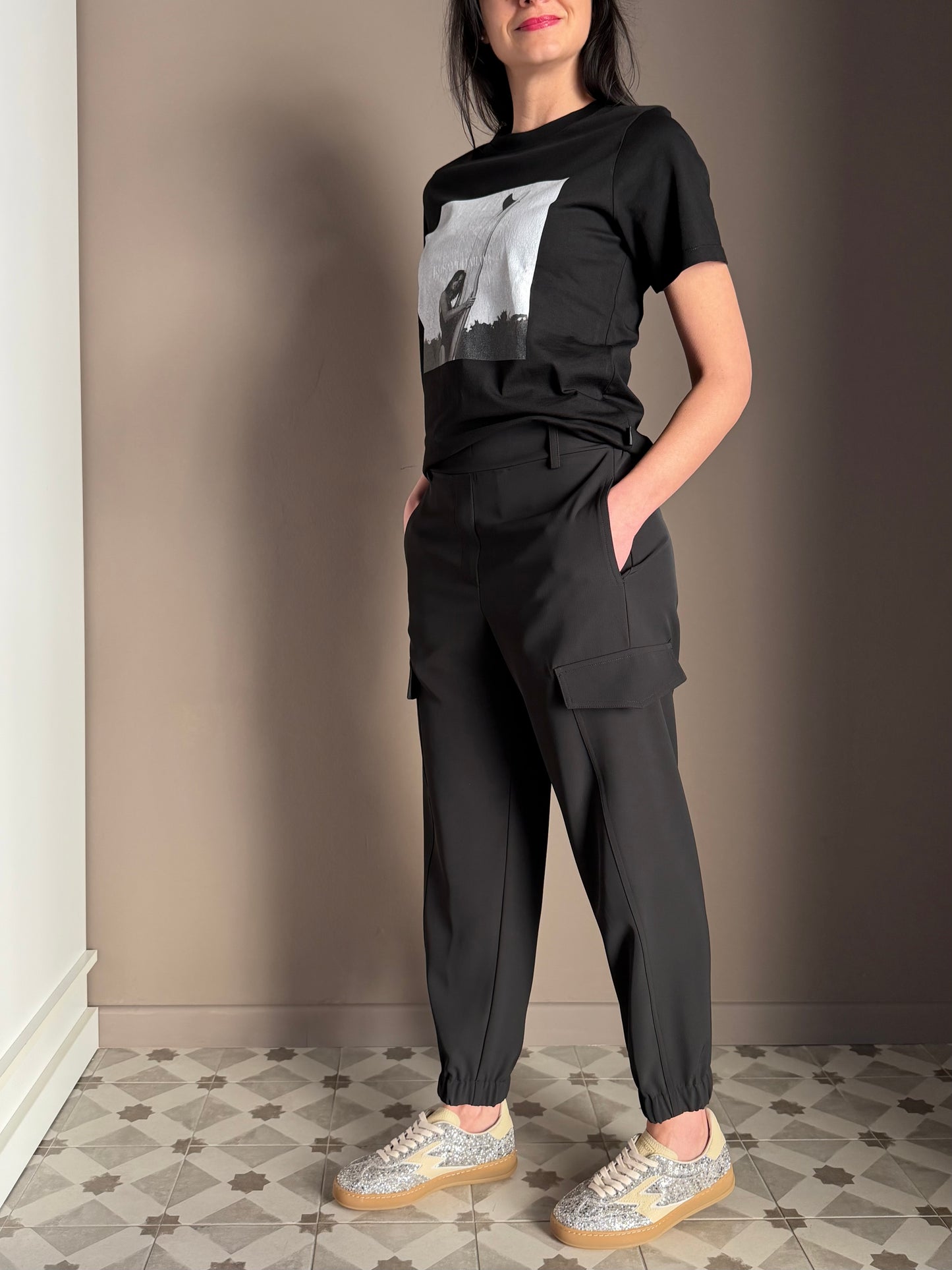 T-Shirt nera con stampa Ko Samui