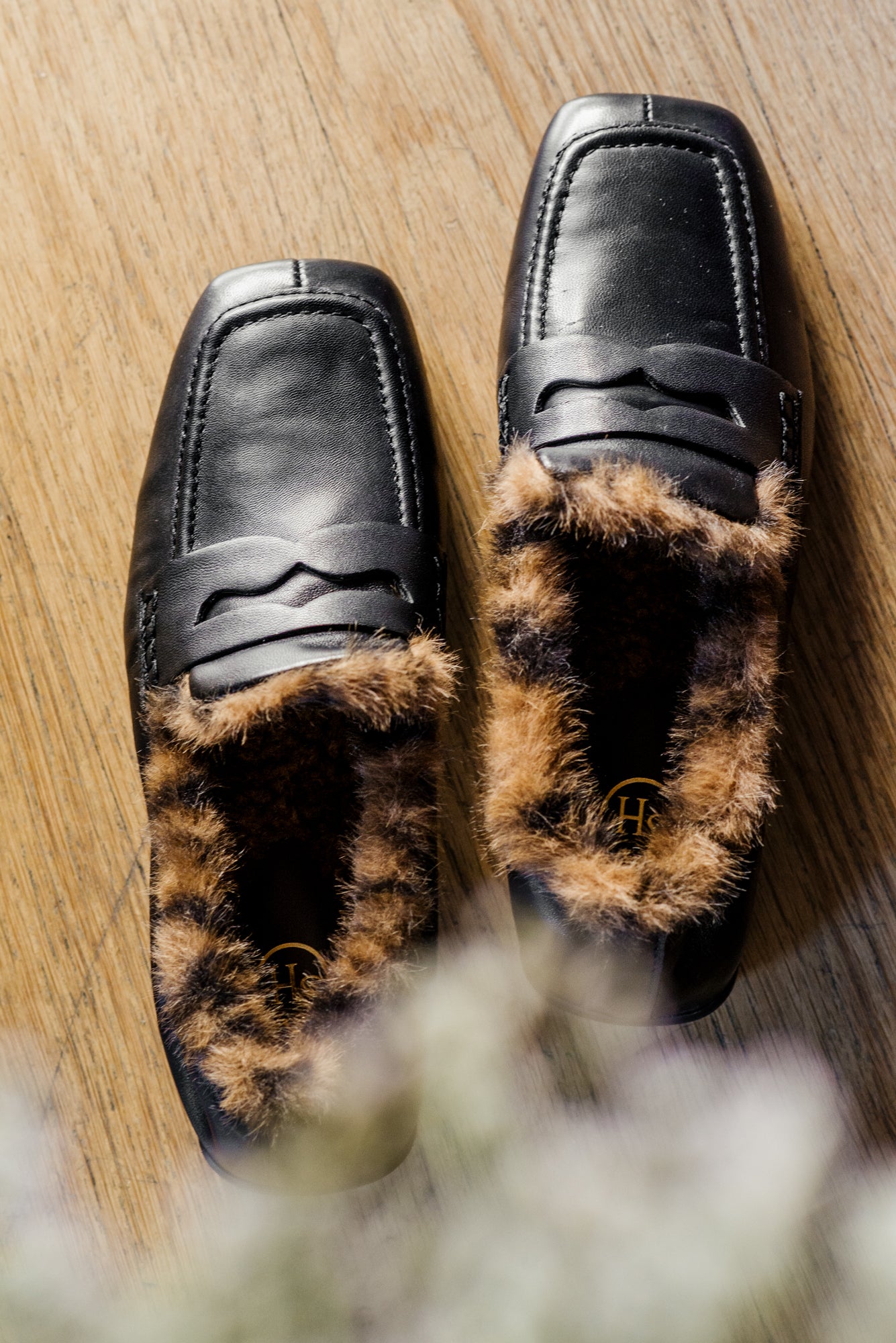 Mocassino Ash in Pelle con Interno Leopardato