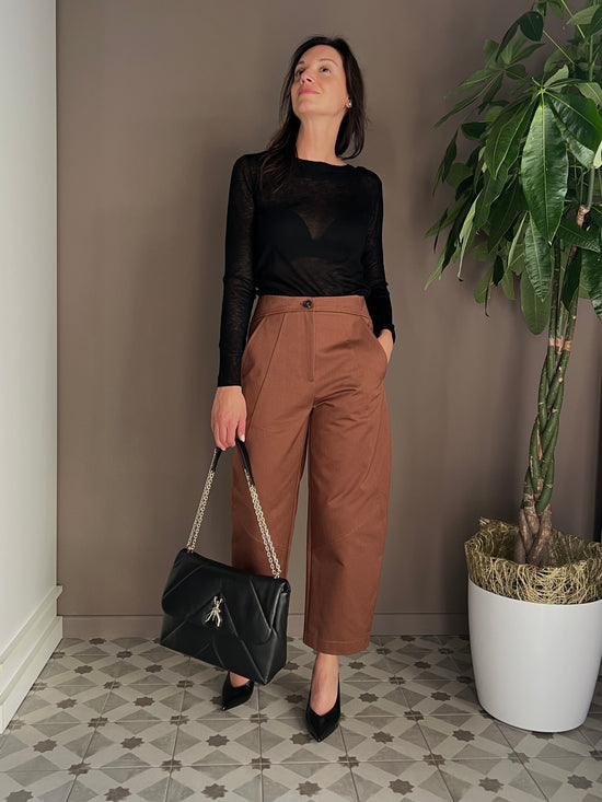 Pantaloni jeans a baloon Earth Brown