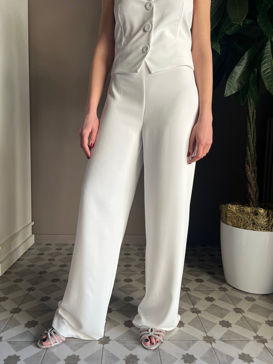 Pantaloni dritti in crepe
