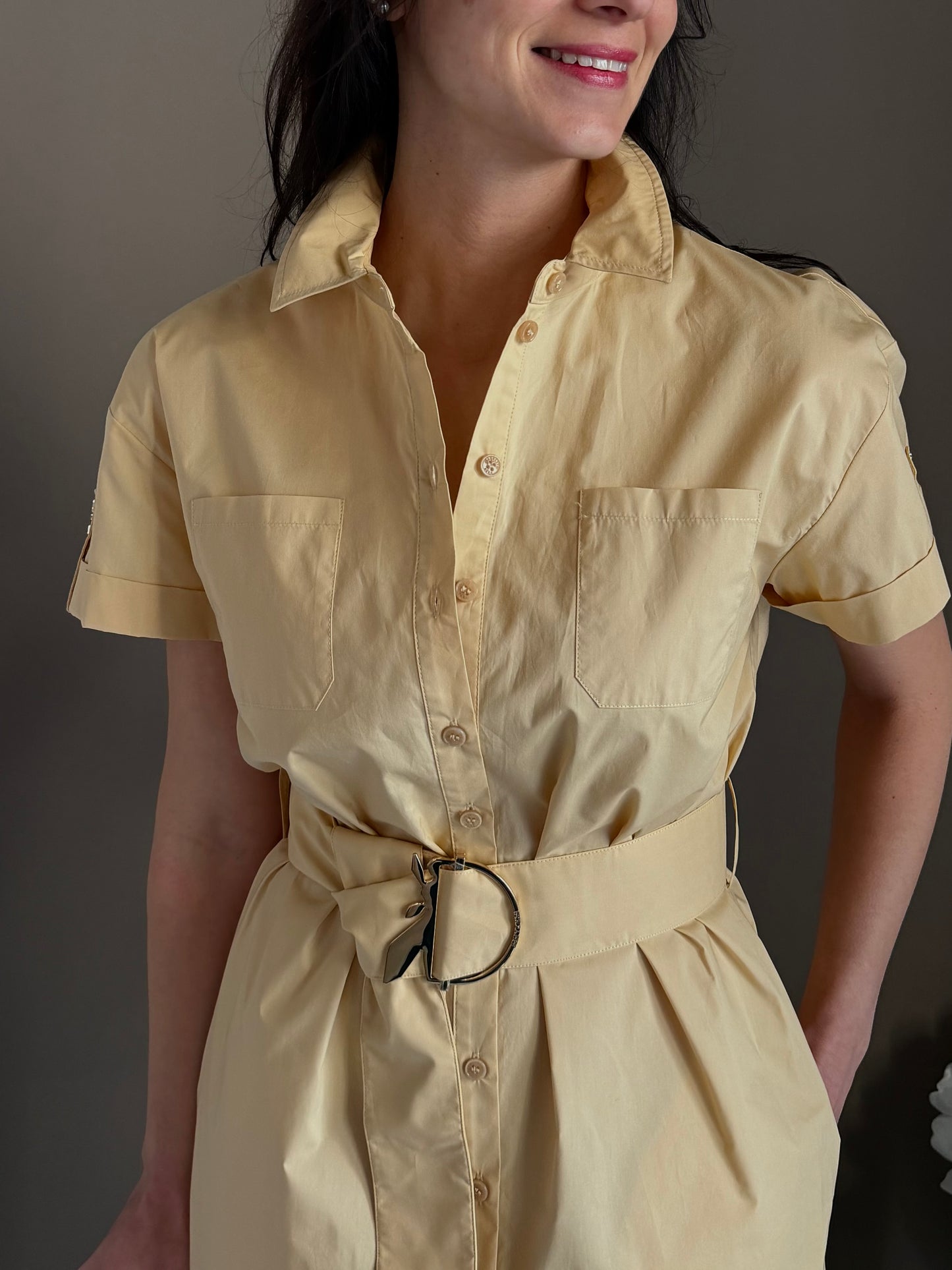 Chemisier in Cotone "Desert Sand"